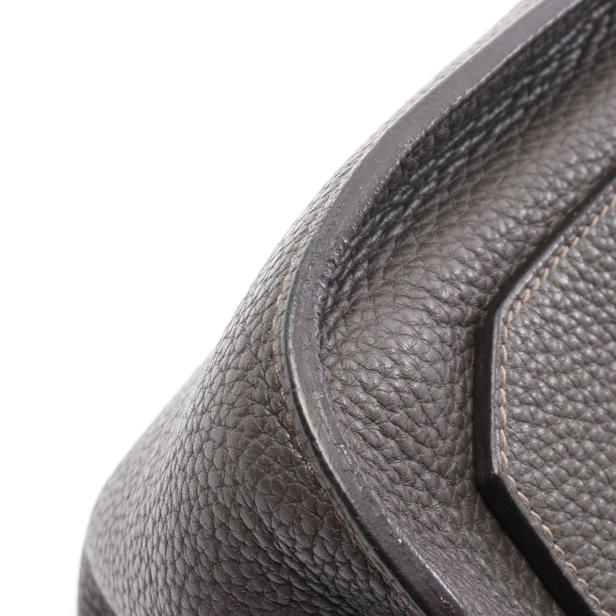 Hermes Hermes Gypsiere 34 Verso Graphite Etoupe Shoulder Bag Clemence Leather Dark Gray Silver Hardware Stamp Size ONE SIZE - 6 Thumbnail