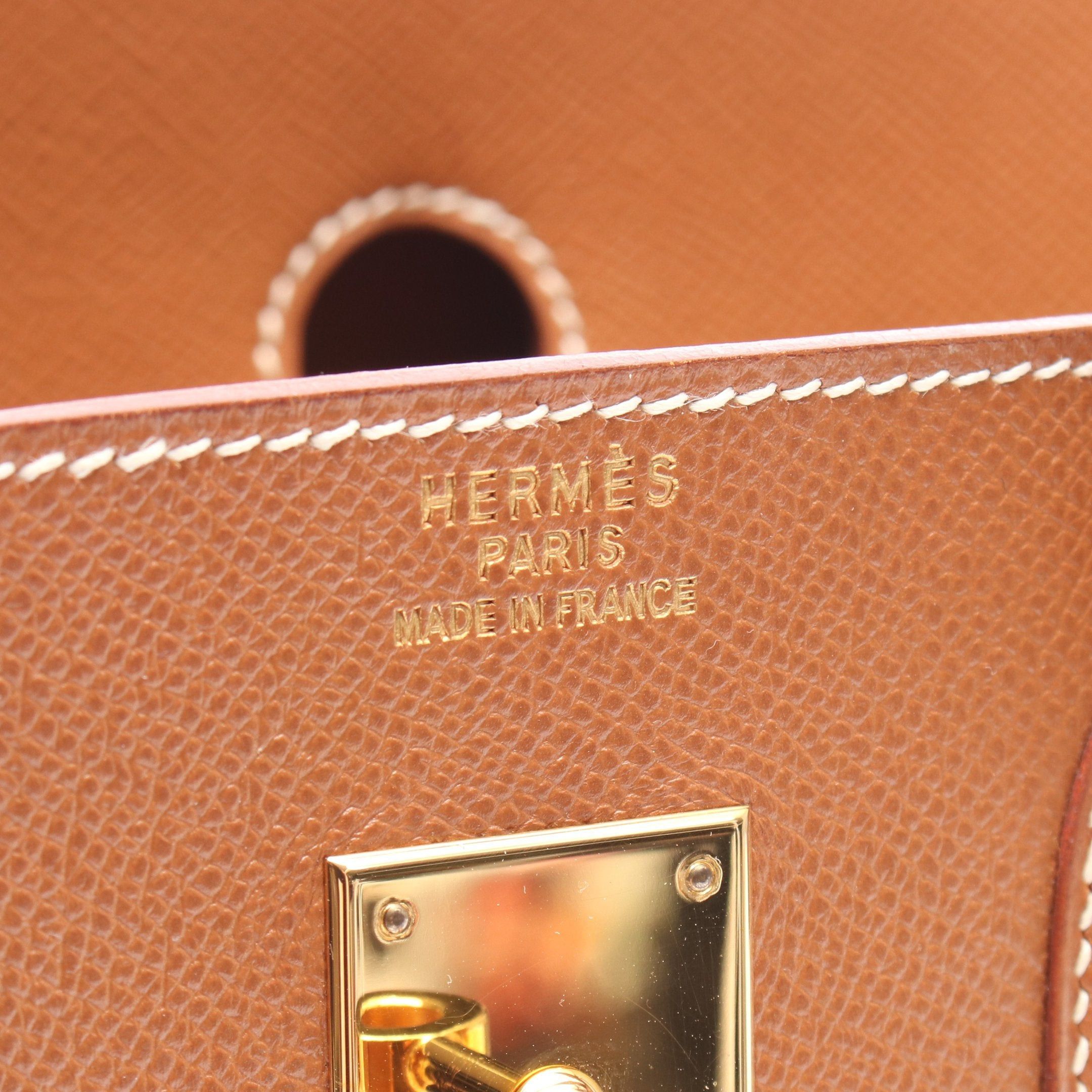Hermes Hermes Haut A Courroies 32 Gold Handbag Courchevel Brown Hardware ○ Z Stamp Size ONE SIZE - 4 Thumbnail