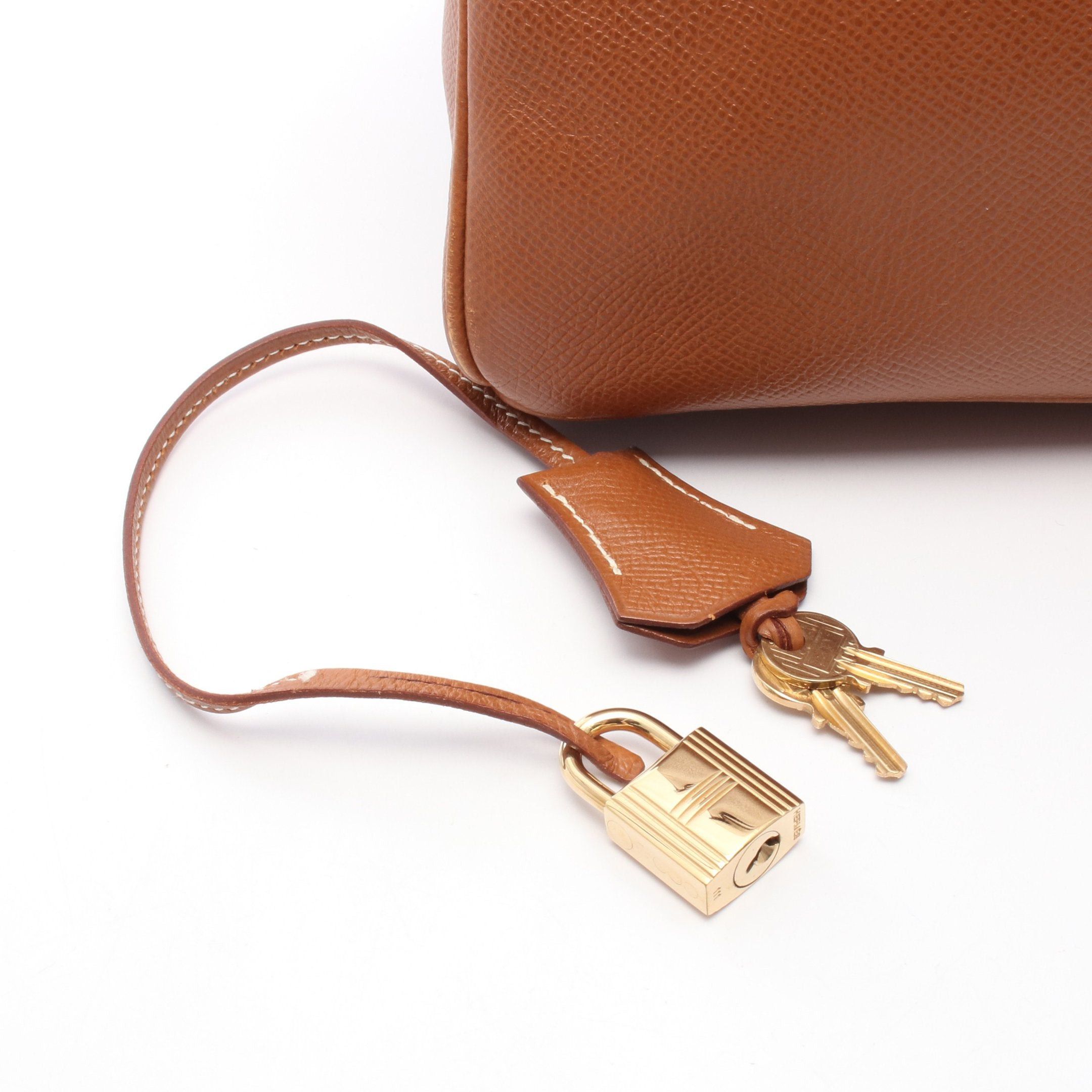 Hermes Hermes Haut A Courroies 32 Gold Handbag Courchevel Brown Hardware ○ Z Stamp Size ONE SIZE - 6 Thumbnail
