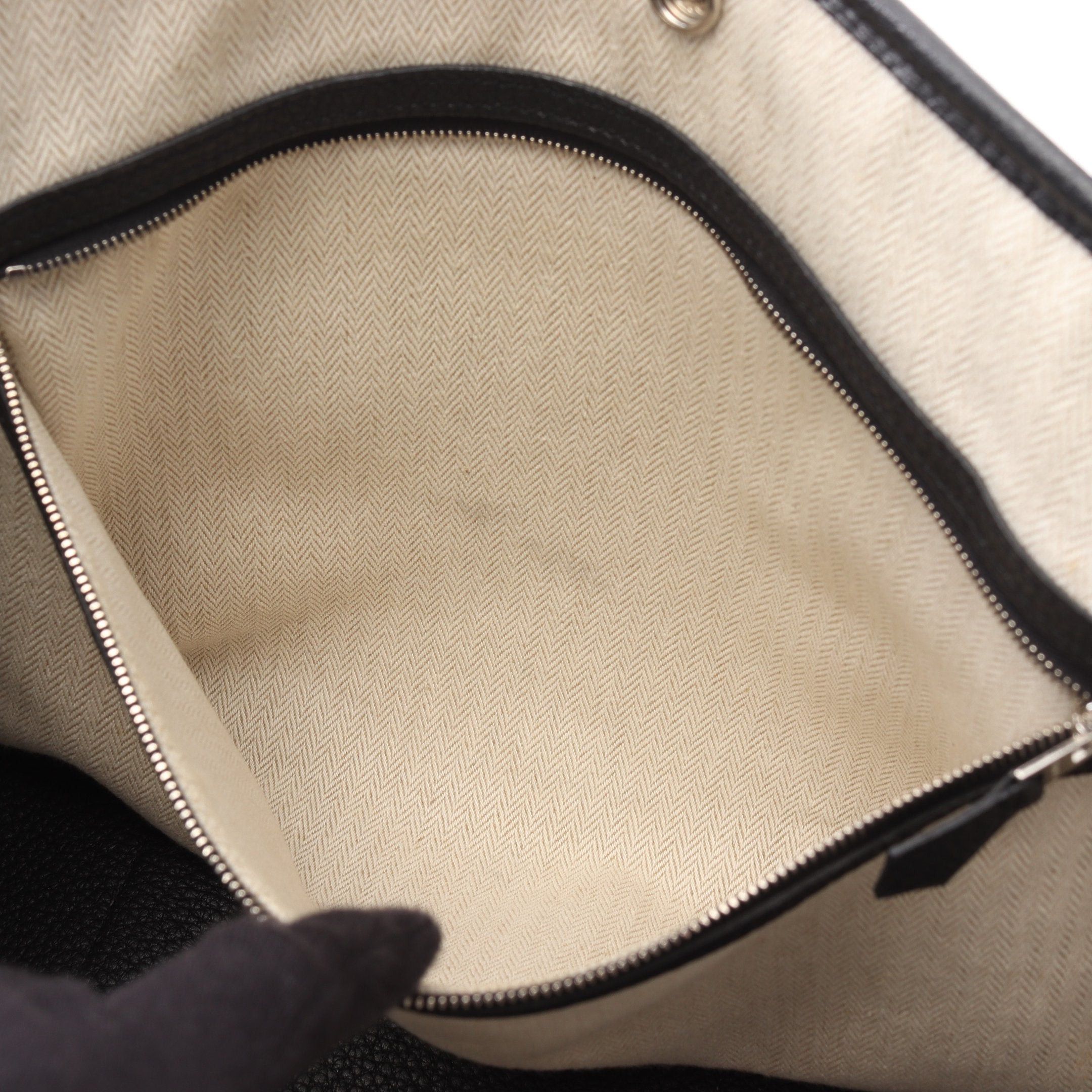 Hermes Hermes Garden Party Pm Handbag Tote Bag Negonda Leather Black Silver Hardware C Engraved Size ONE SIZE - 6 Thumbnail