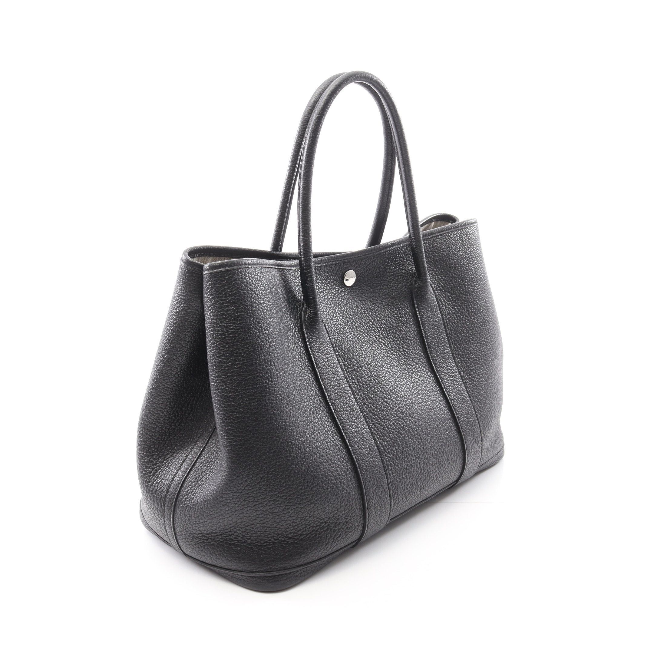 Hermes Hermes Garden Party Pm Handbag Tote Bag Negonda Leather Black Silver Hardware C Engraved Size ONE SIZE - 2 Thumbnail
