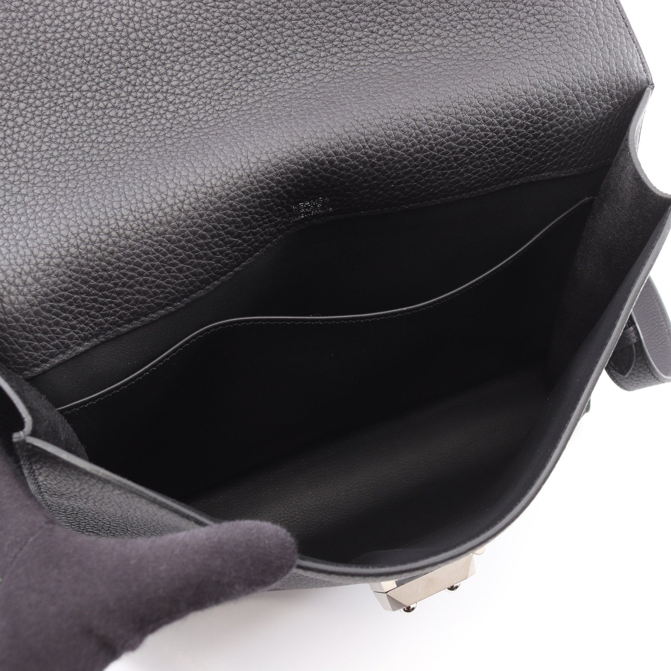 Hermes Hermes Sac Adepeche 29 Shoulder Bag Togo Black Silver Hardware B Stamp Size ONE SIZE - 3 Thumbnail