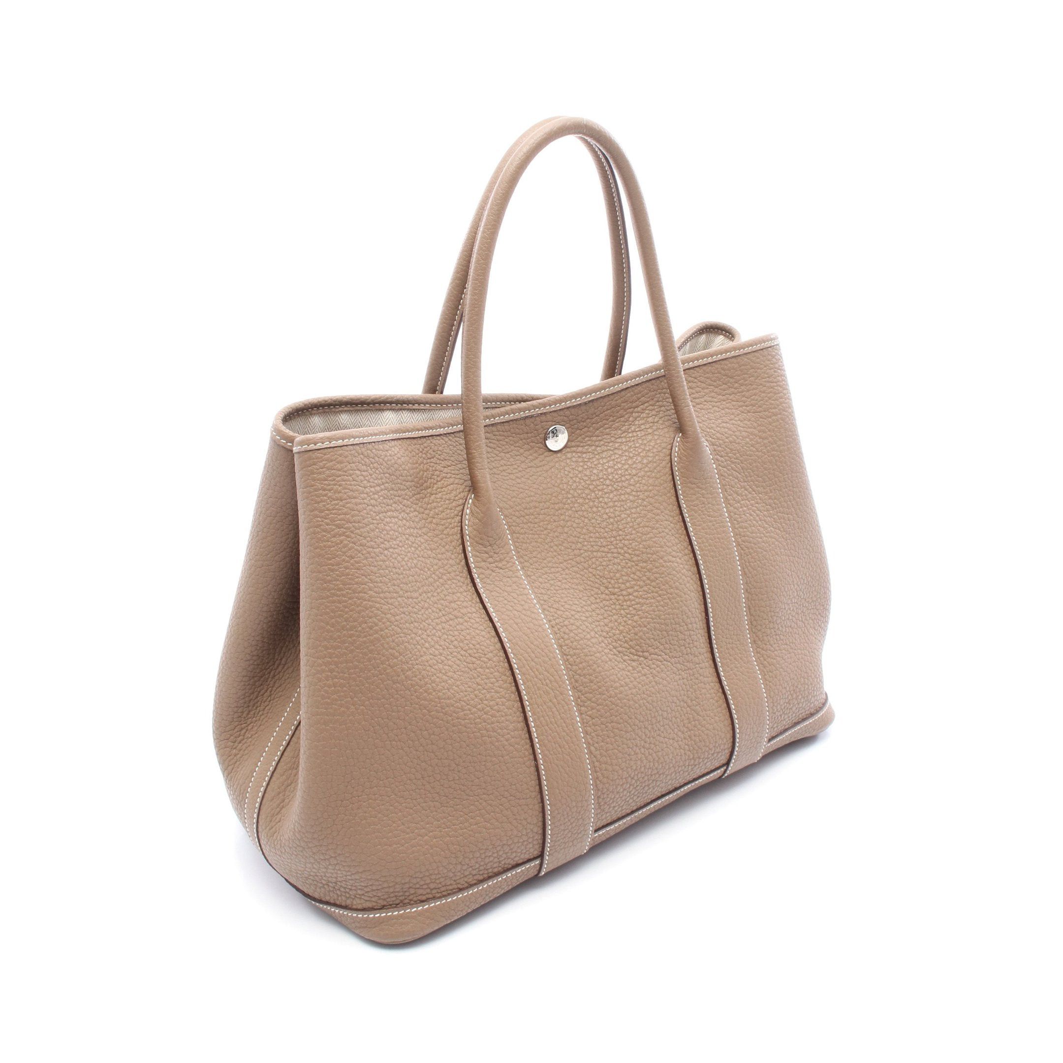 Hermes Hermes Garden Party Pm Etoupe Handbag Tote Bag Negonda Leather Gray Brown Silver Hardware C Engraved Size ONE SIZE - 2 Thumbnail