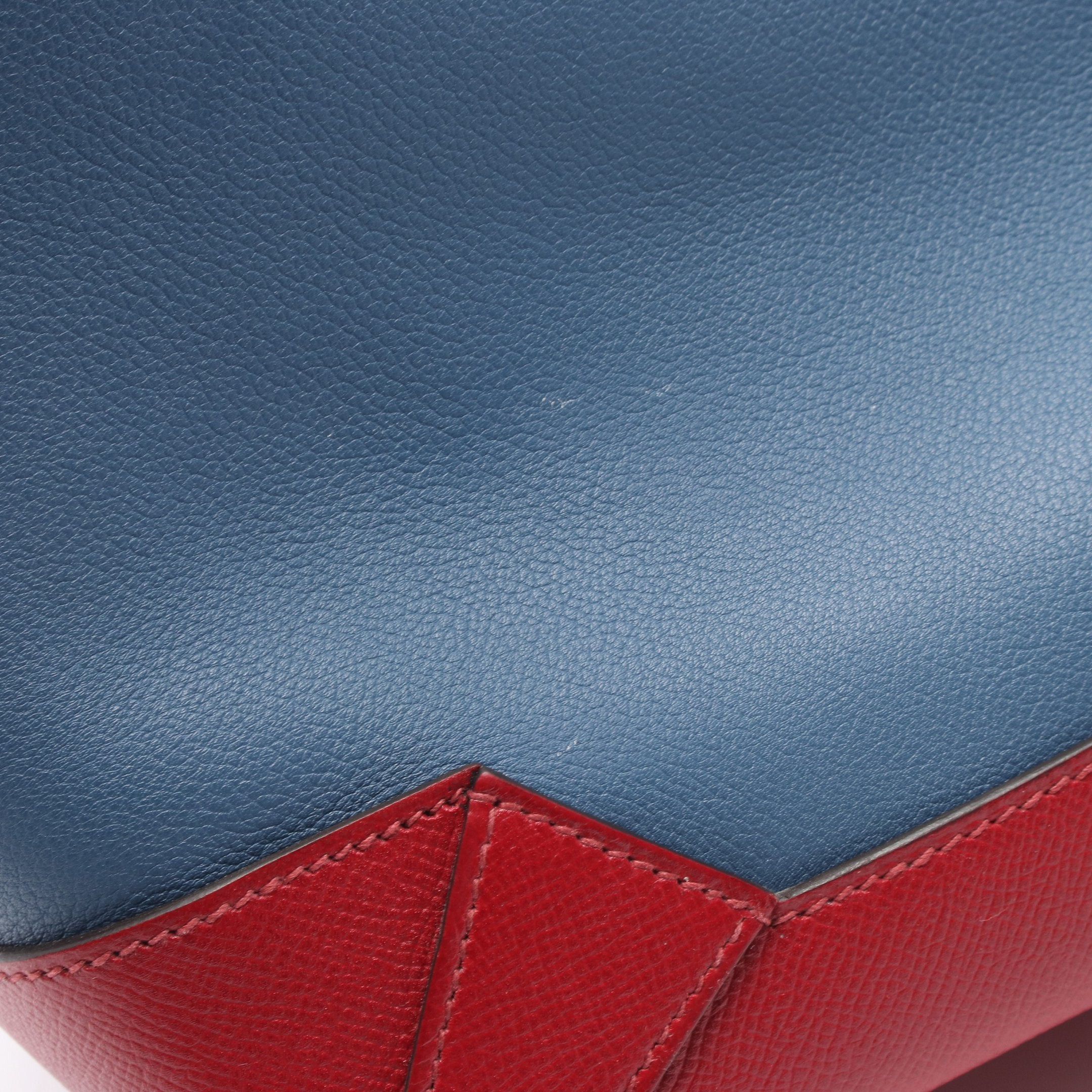 Hermes Hermes Maxi Box Cabas 36 Blue Agate Rouge Grena Handbag Tote Bag Evercolor Veau Epsom Gray Red Silver Hardware X Stamp Size ONE SIZE - 9 Thumbnail