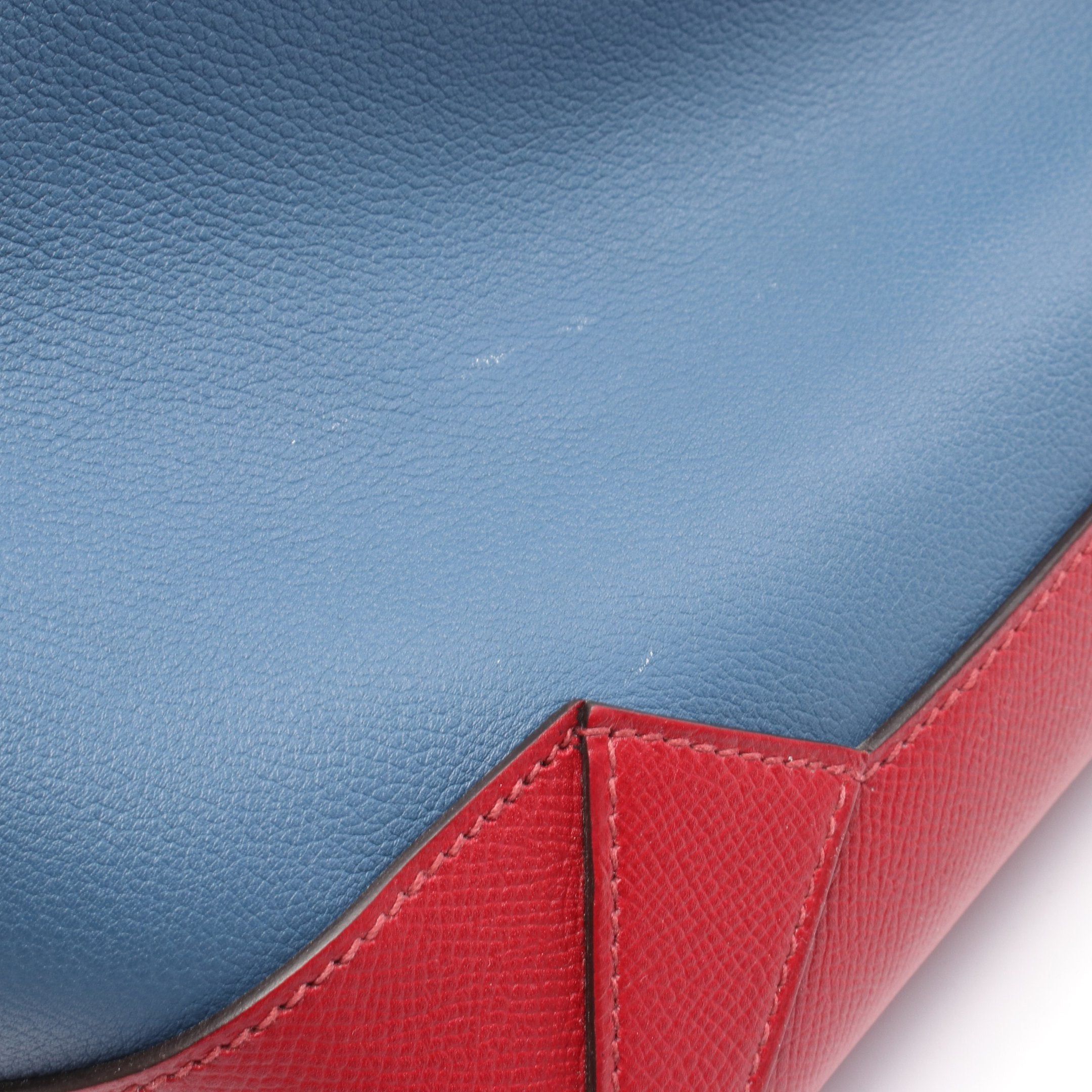 Hermes Hermes Maxi Box Cabas 36 Blue Agate Rouge Grena Handbag Tote Bag Evercolor Veau Epsom Gray Red Silver Hardware X Stamp Size ONE SIZE - 7 Thumbnail