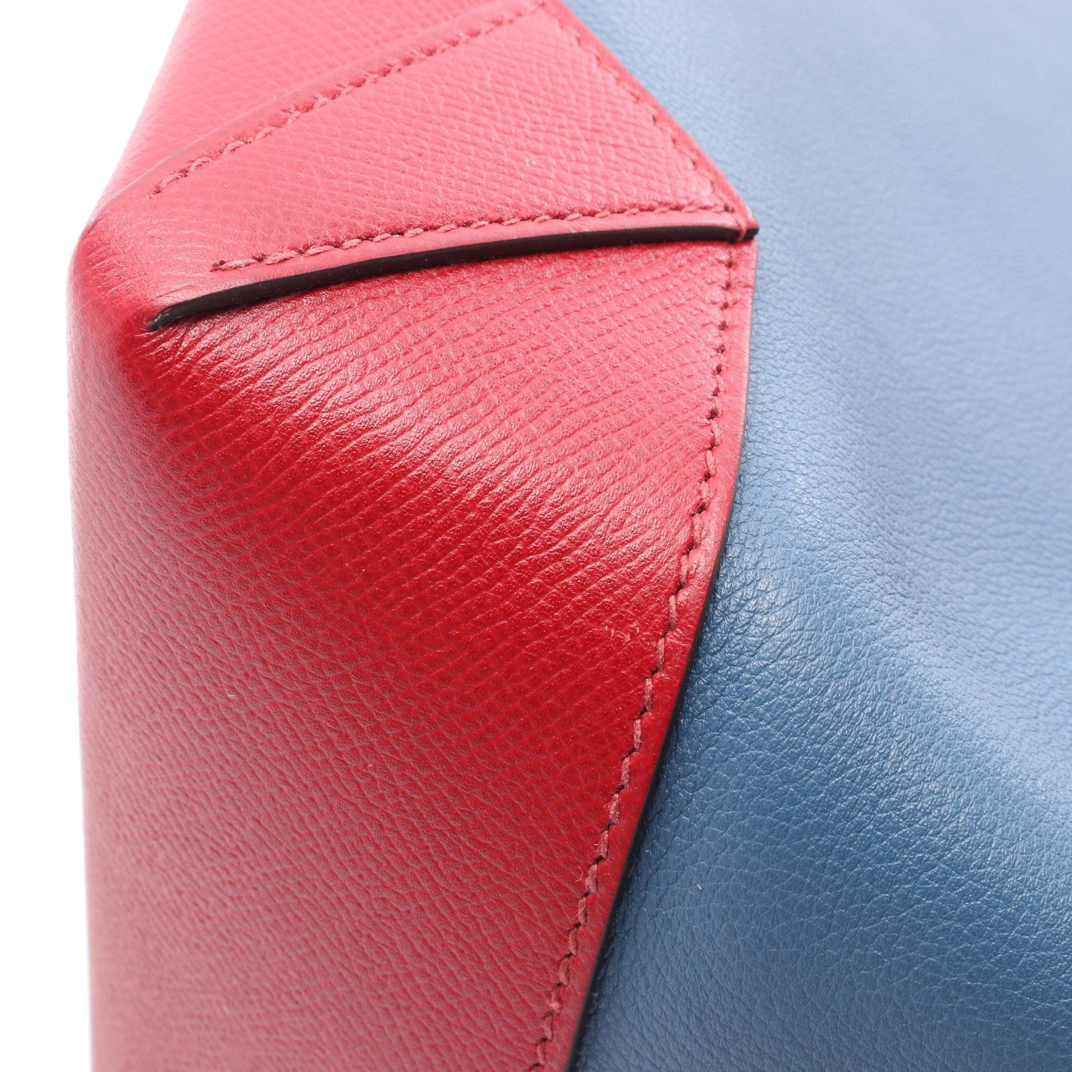 Hermes Hermes Maxi Box Cabas 36 Blue Agate Rouge Grena Handbag Tote Bag Evercolor Veau Epsom Gray Red Silver Hardware X Stamp Size ONE SIZE - 6 Thumbnail