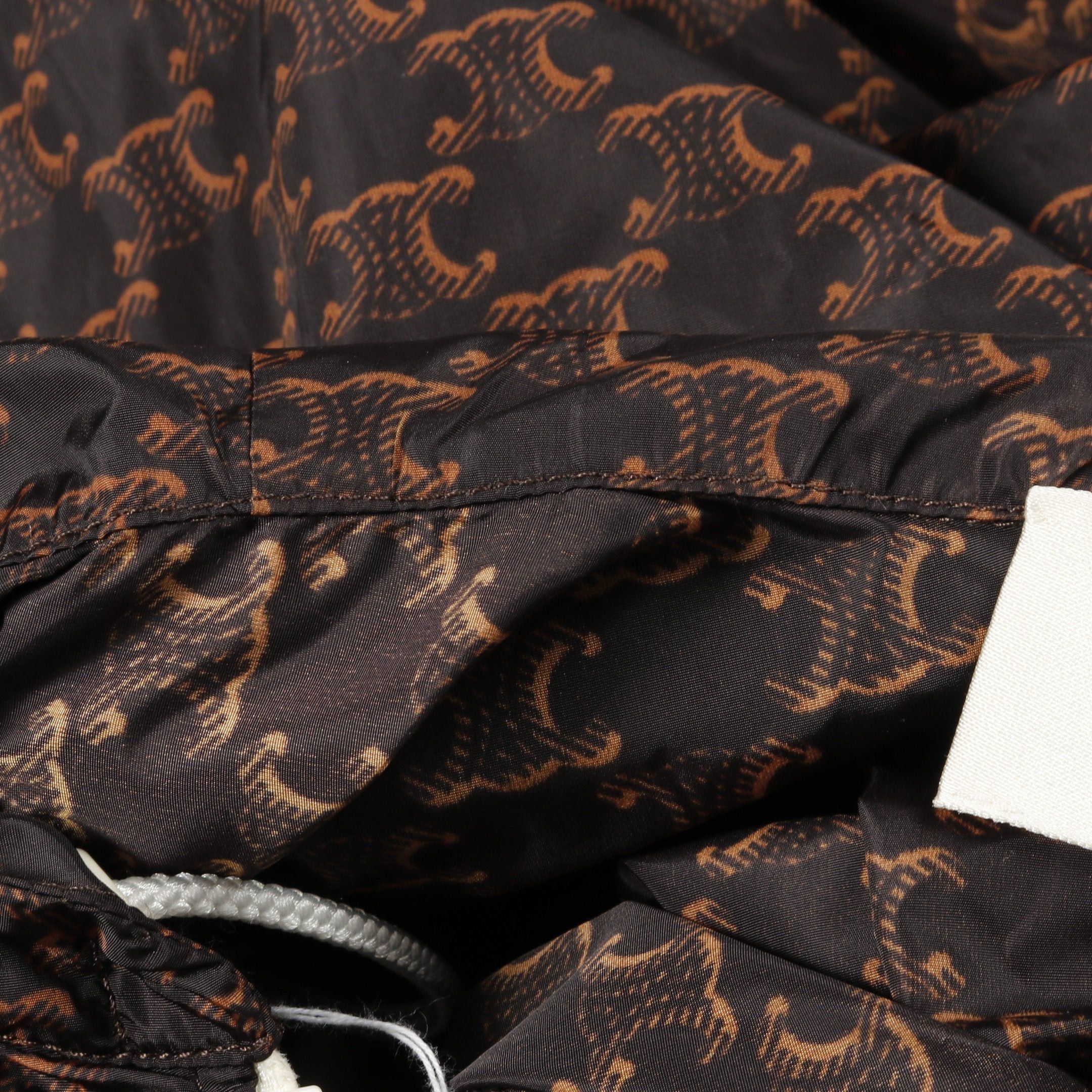 Celine Celine Triomphe Poncho All-Over Pattern Nylon Dark Brown Hooded Size ONE SIZE - 5 Thumbnail