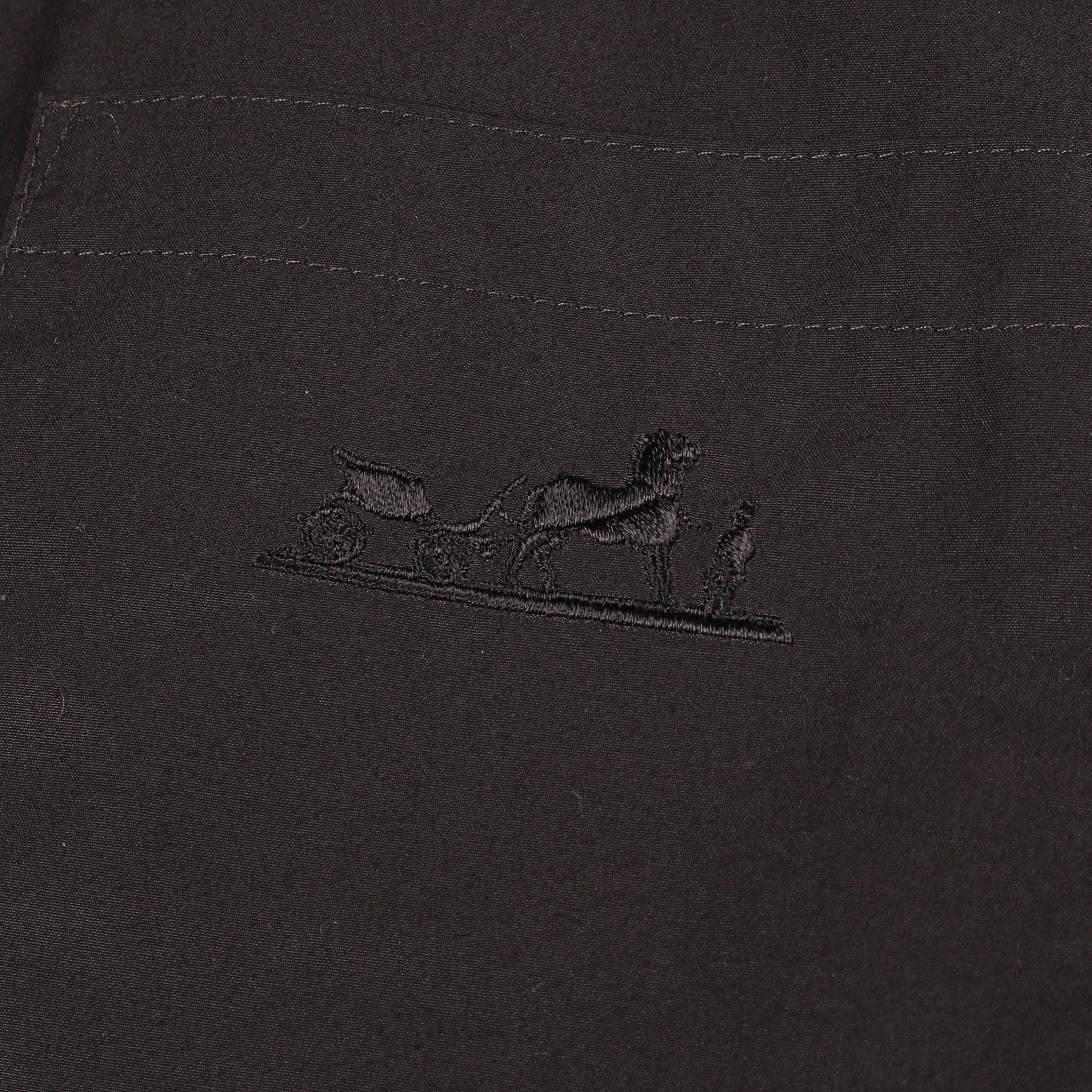 Hermes Hermes Currysh One Piece Shirt Dress No Sleeve Cotton Black Size ONE SIZE - 7 Thumbnail