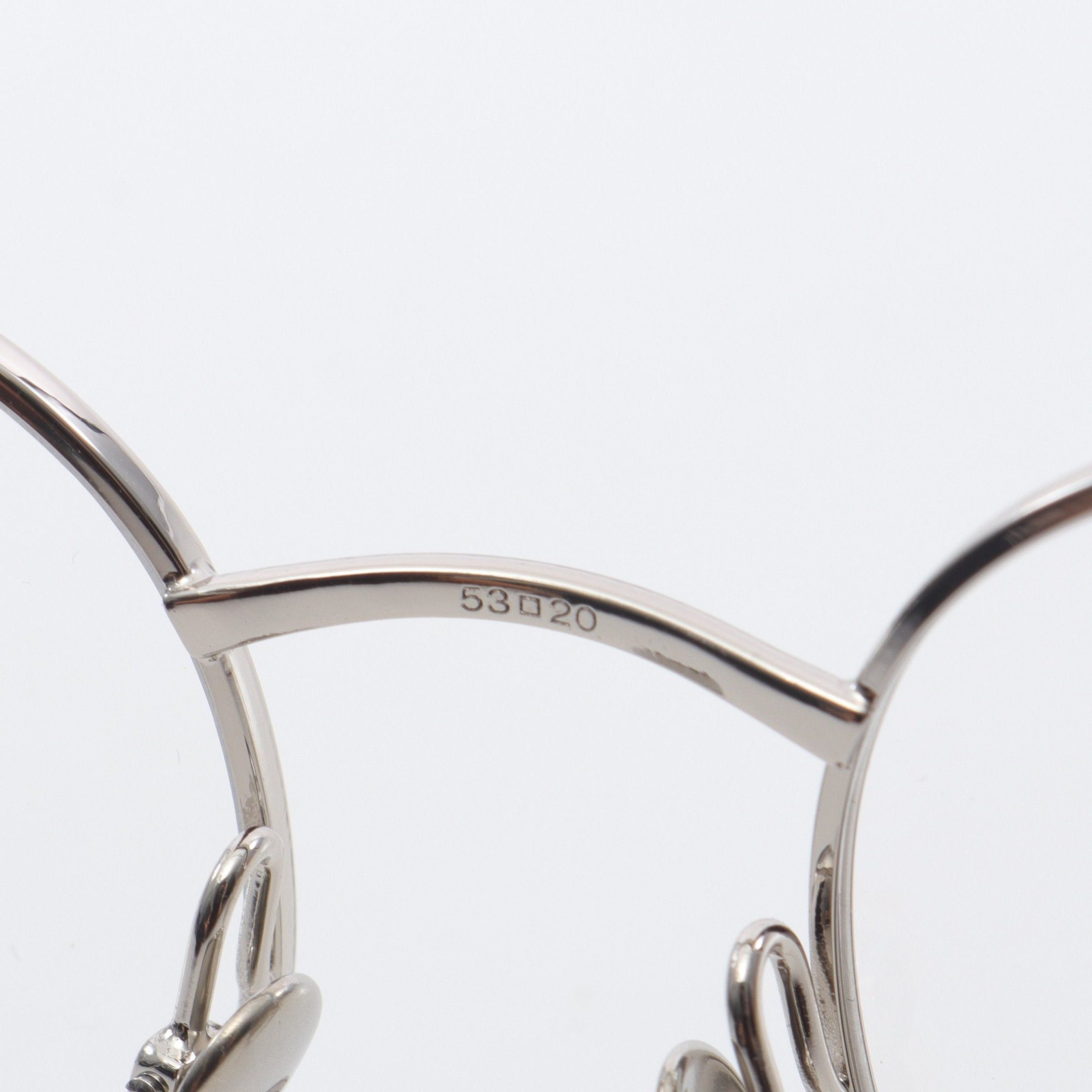 Chanel Chanel Oval Shape Optical Glasses Silver Non-Prescription Size ONE SIZE - 6 Thumbnail