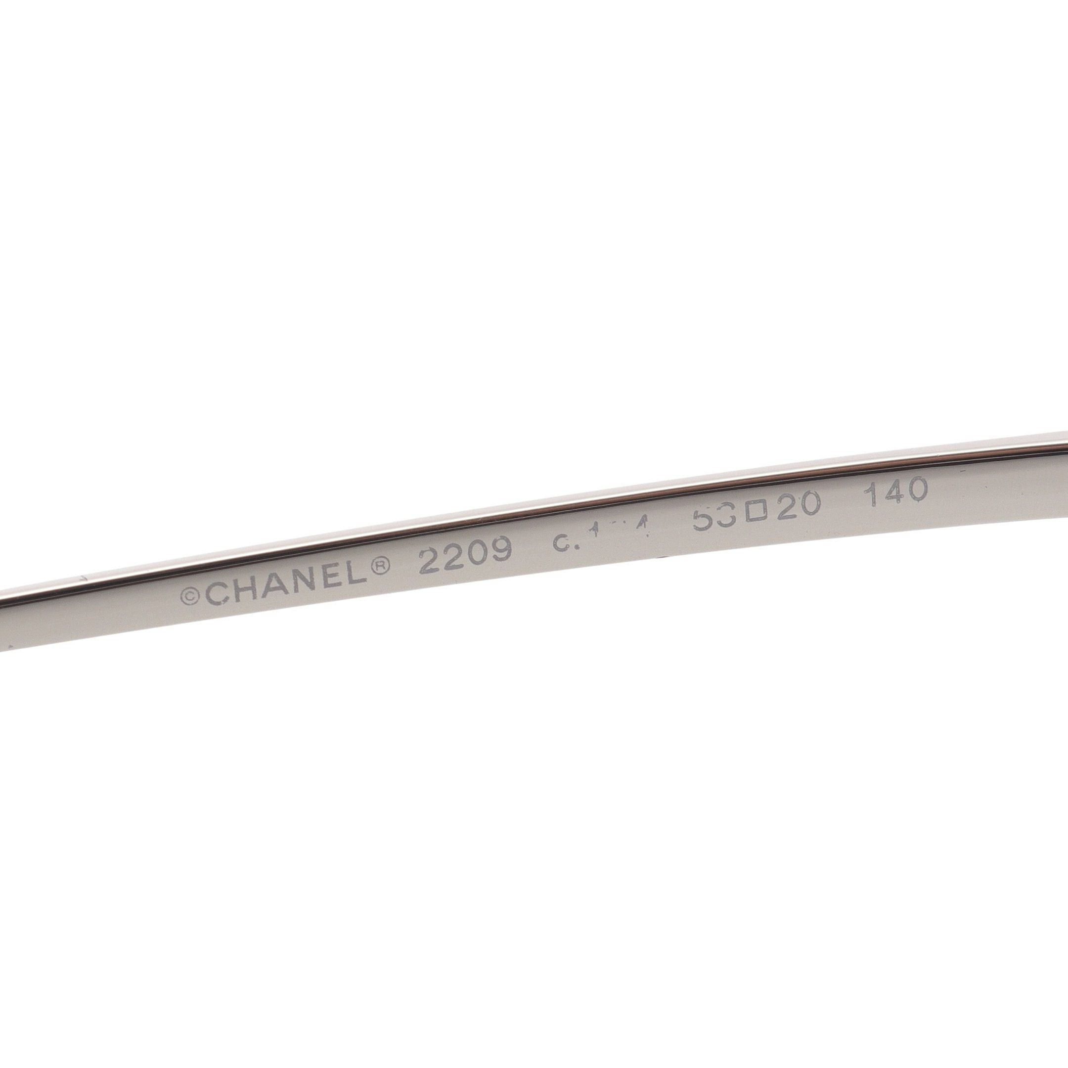 Chanel Chanel Oval Shape Optical Glasses Silver Non-Prescription Size ONE SIZE - 4 Thumbnail