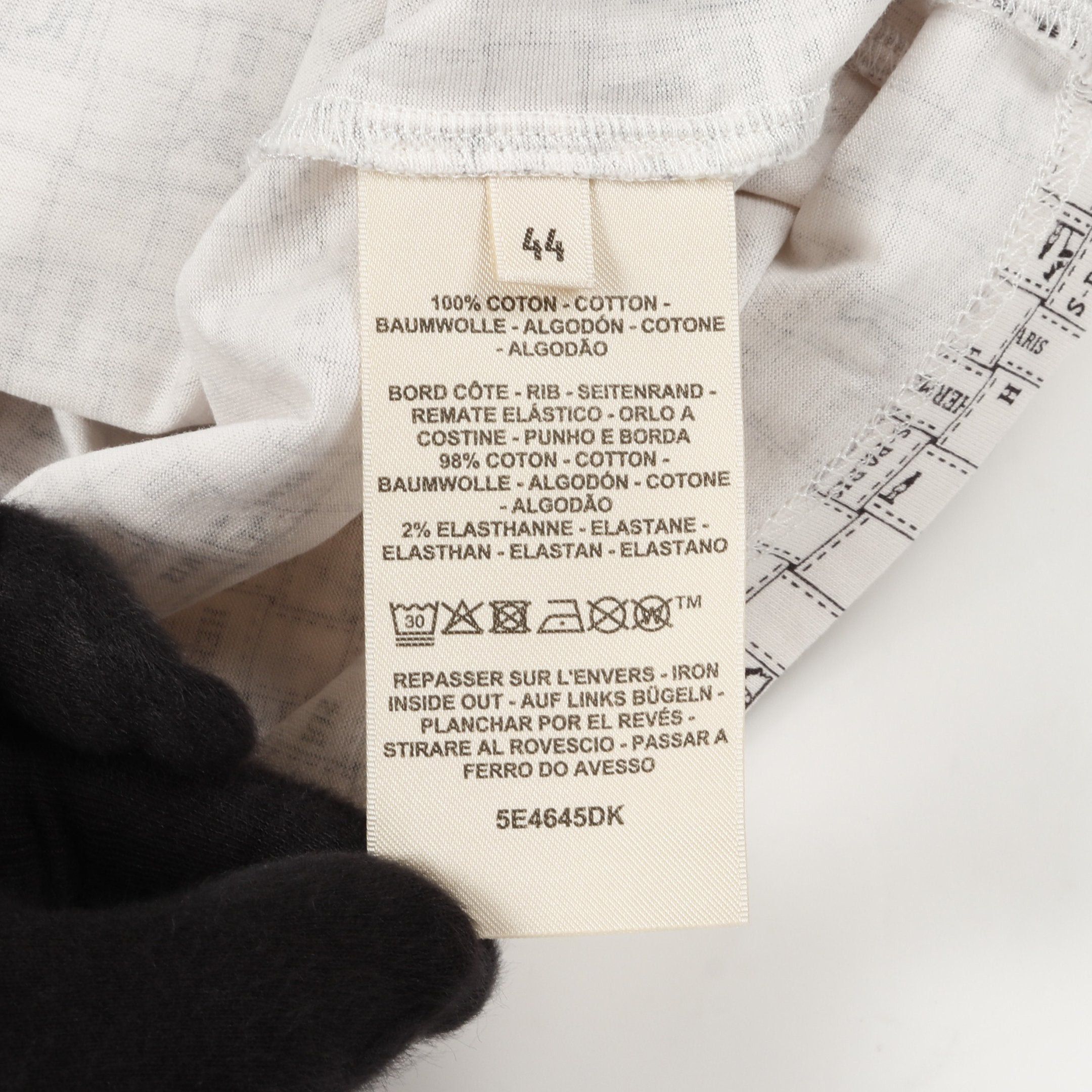 Hermes Hermes Bolduc Check Au Carre T-Shirt Crew Neck Cotton White Size ONE SIZE - 4 Thumbnail