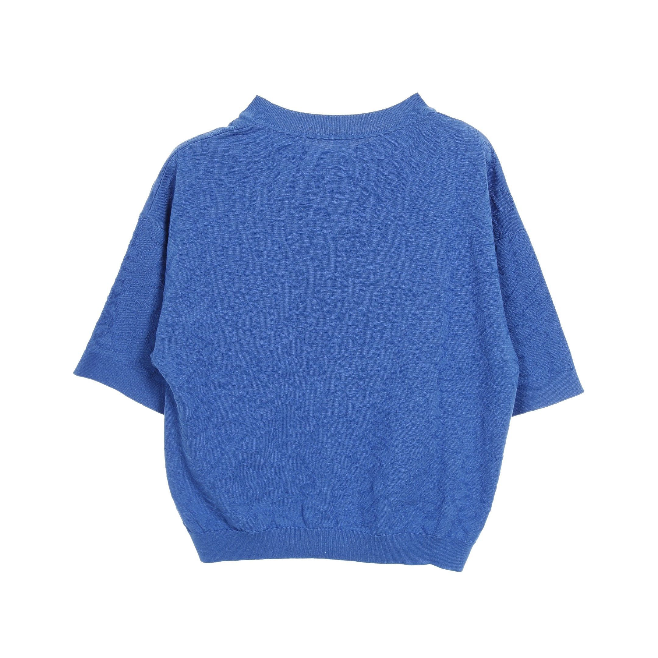 Hermes Hermes Naoussa Chaîne Cut And Sew Knit Crew Neck Short Sleeve Silk Cotton Blue Size ONE SIZE - 2 Thumbnail
