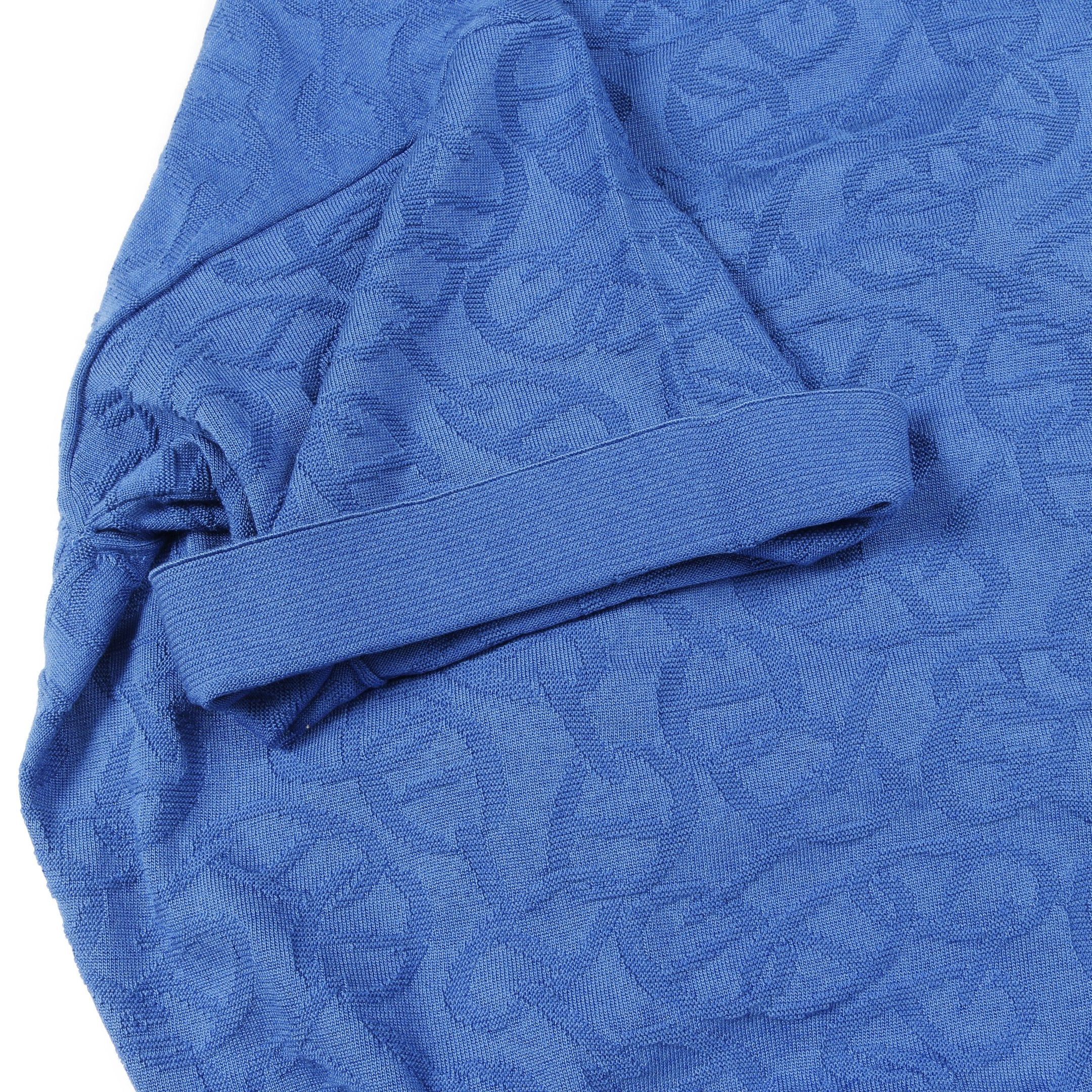 Hermes Hermes Naoussa Chaîne Cut And Sew Knit Crew Neck Short Sleeve Silk Cotton Blue Size ONE SIZE - 8 Thumbnail
