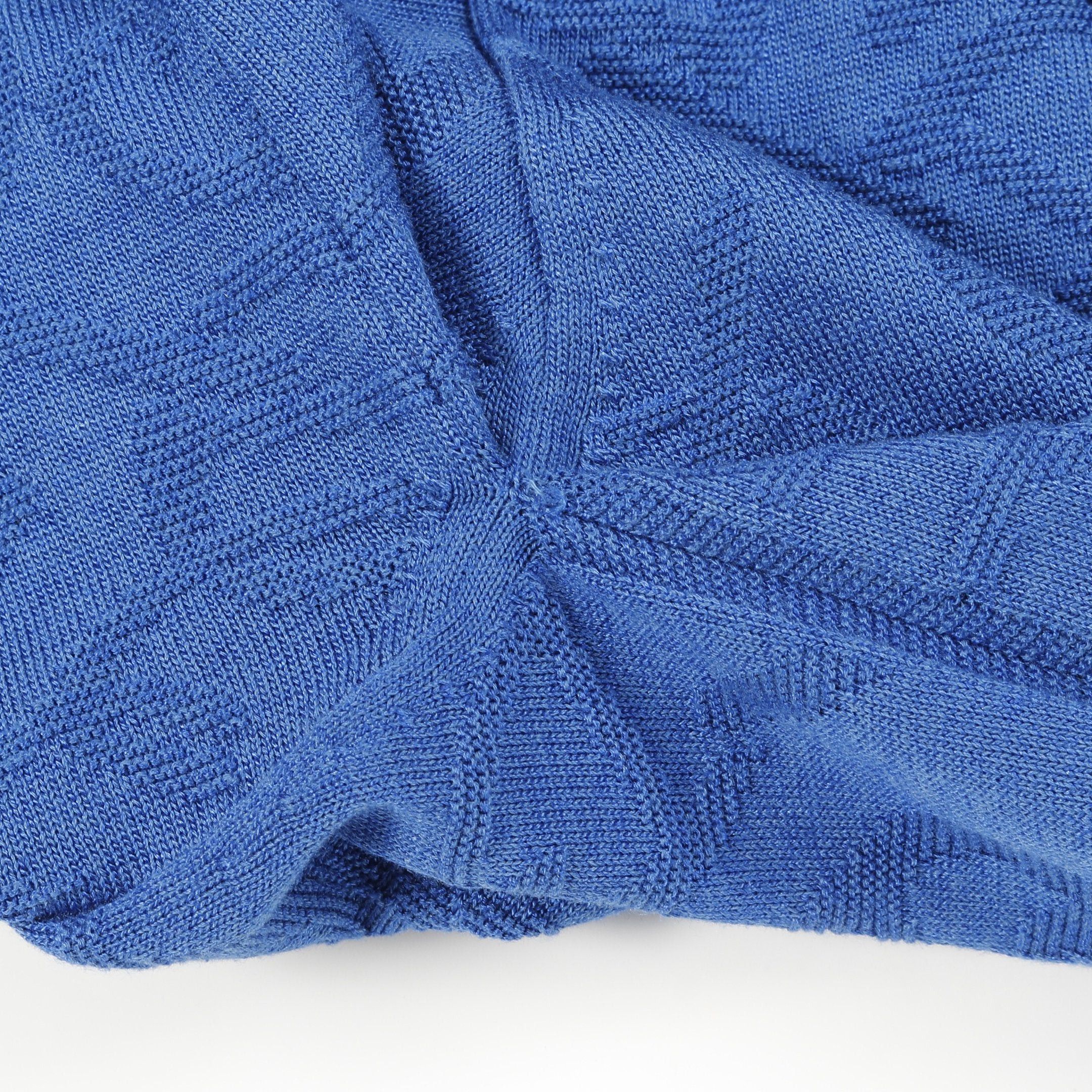 Hermes Hermes Naoussa Chaîne Cut And Sew Knit Crew Neck Short Sleeve Silk Cotton Blue Size ONE SIZE - 5 Thumbnail