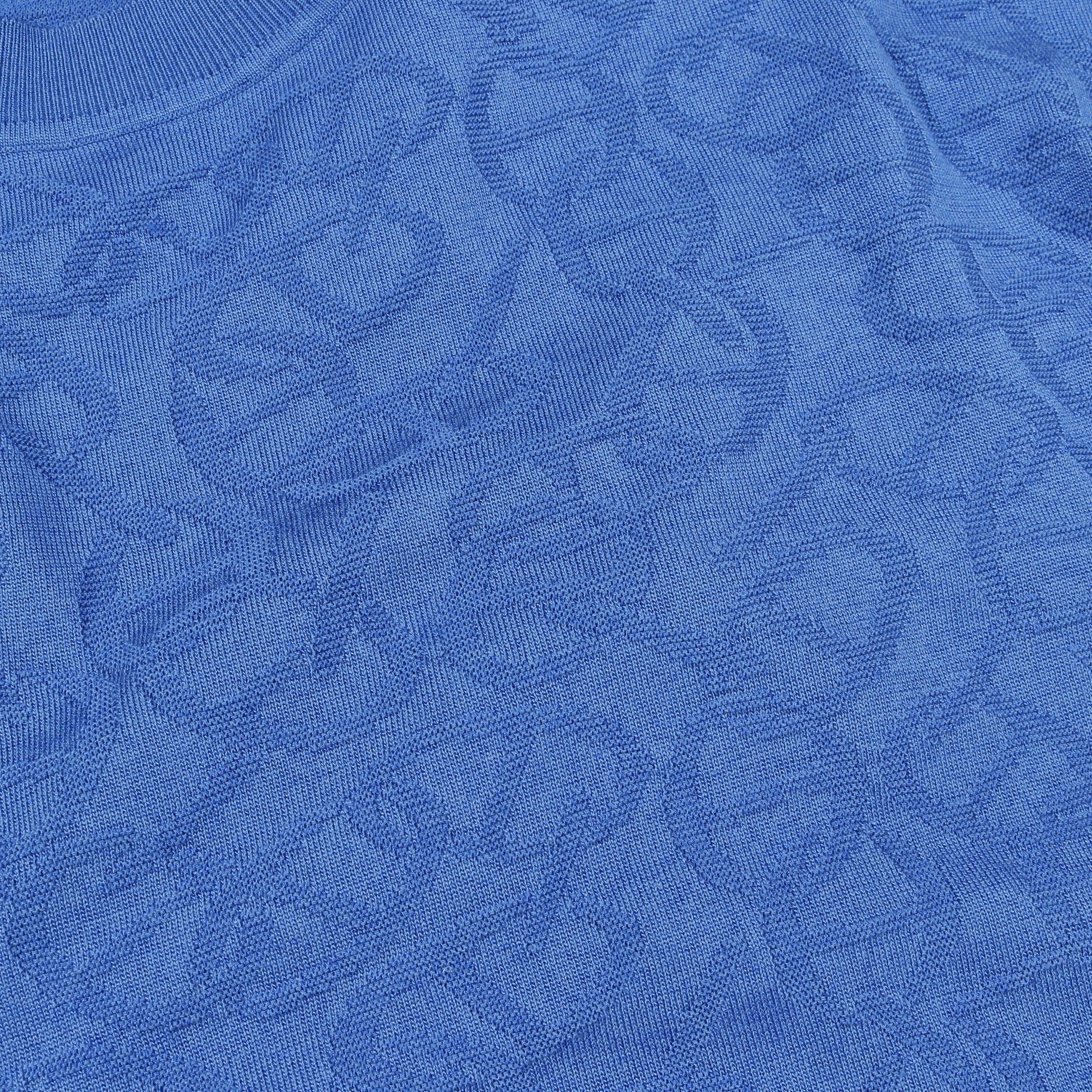 Hermes Hermes Naoussa Chaîne Cut And Sew Knit Crew Neck Short Sleeve Silk Cotton Blue Size ONE SIZE - 9 Thumbnail