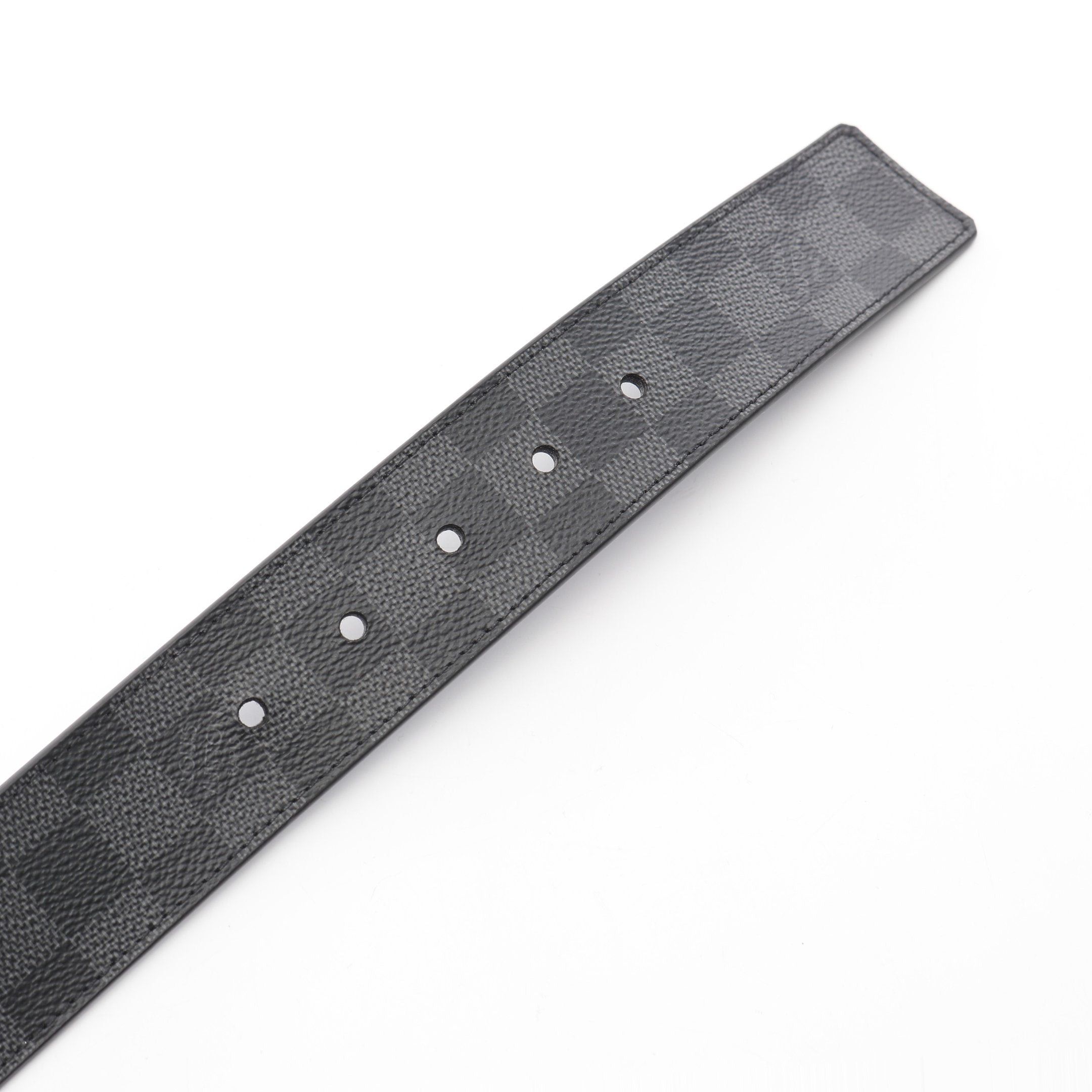 Louis Vuitton Louis Vuitton Ceinture Downtown Damier Graphite Belt Black Size ONE SIZE - 3 Thumbnail