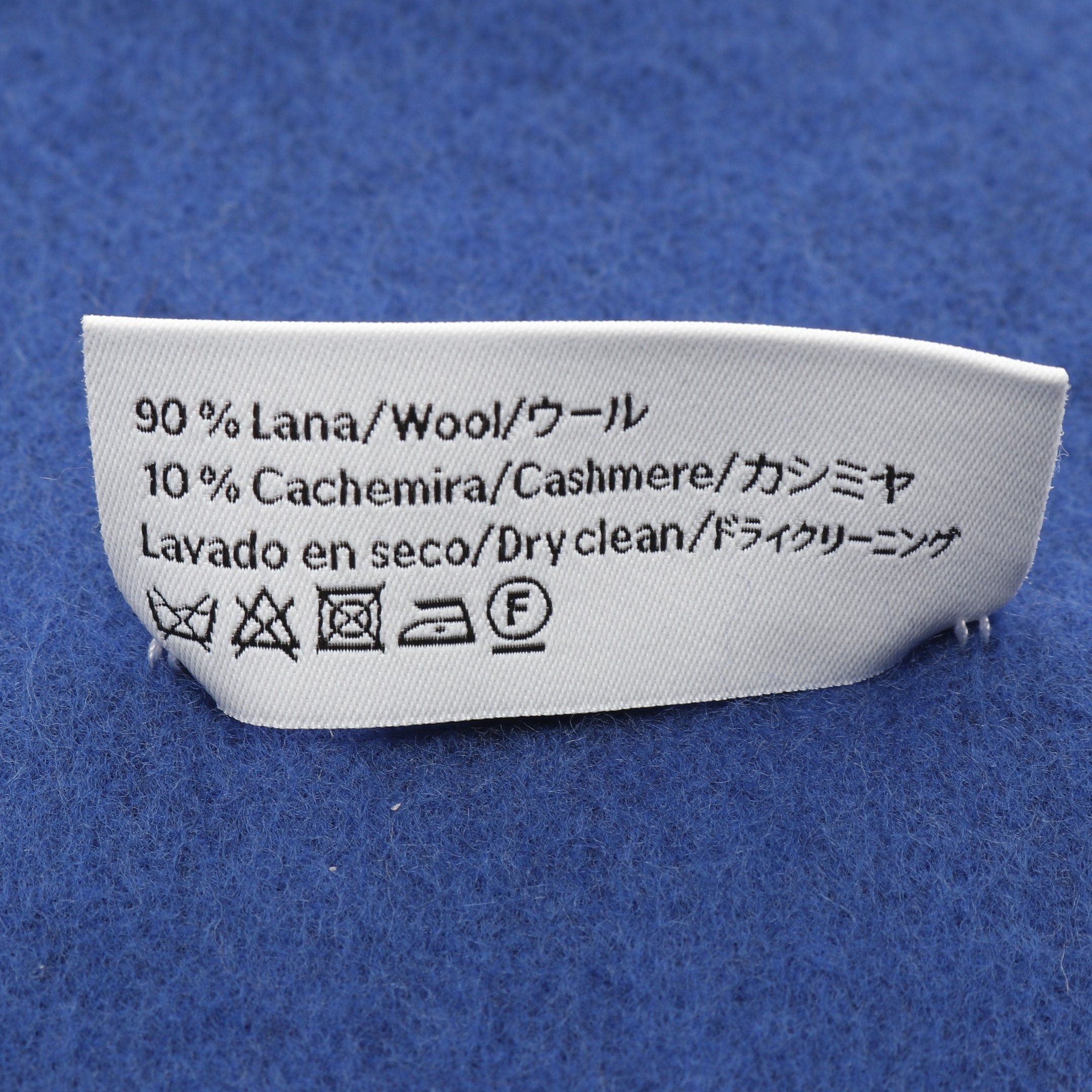 Loewe Loewe Anagram Scarf Wool Cashmere Blue Navy Yellow Size ONE SIZE - 3 Thumbnail