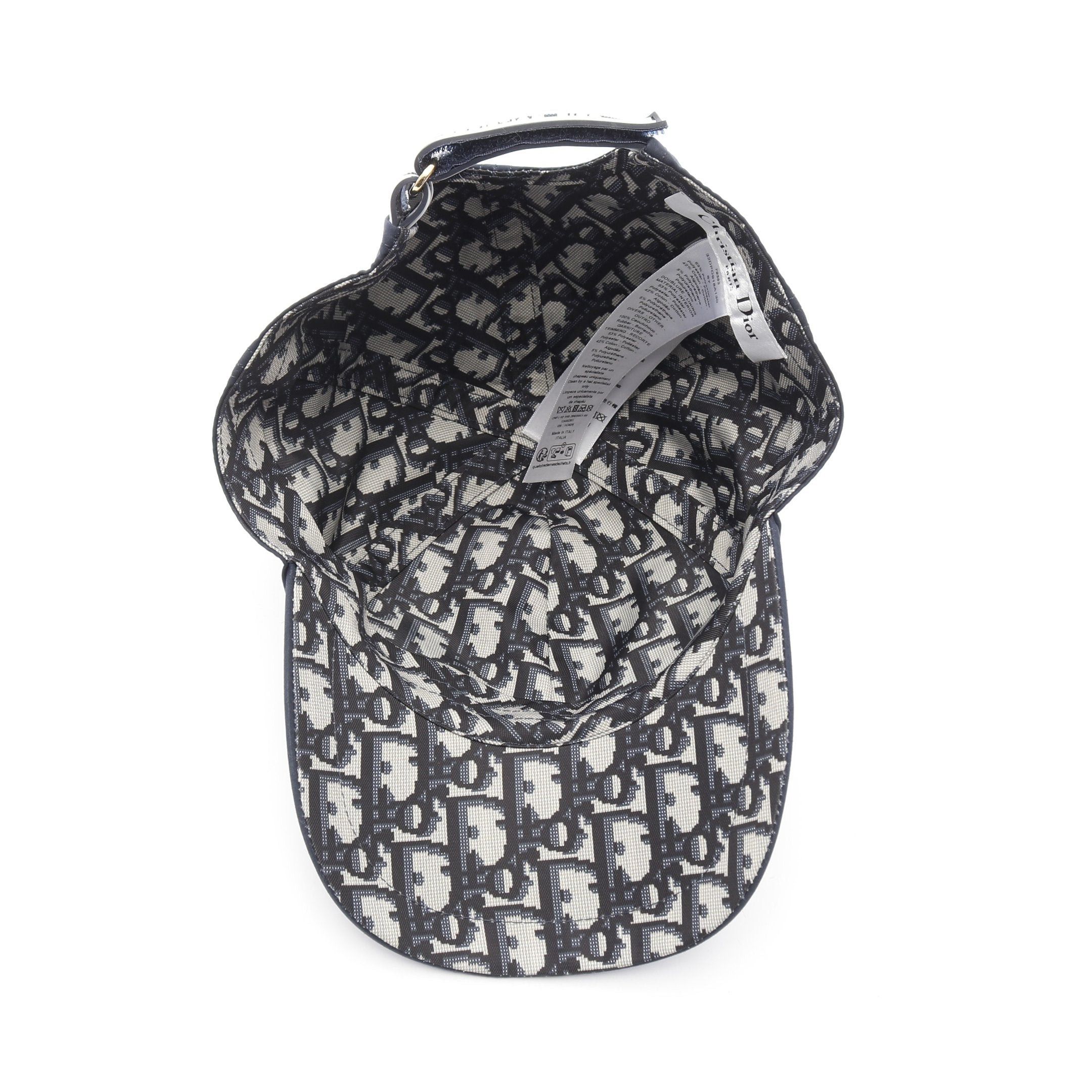 Dior Dior D-Player Oblique Cap Hat Cotton Navy Size ONE SIZE - 3 Thumbnail