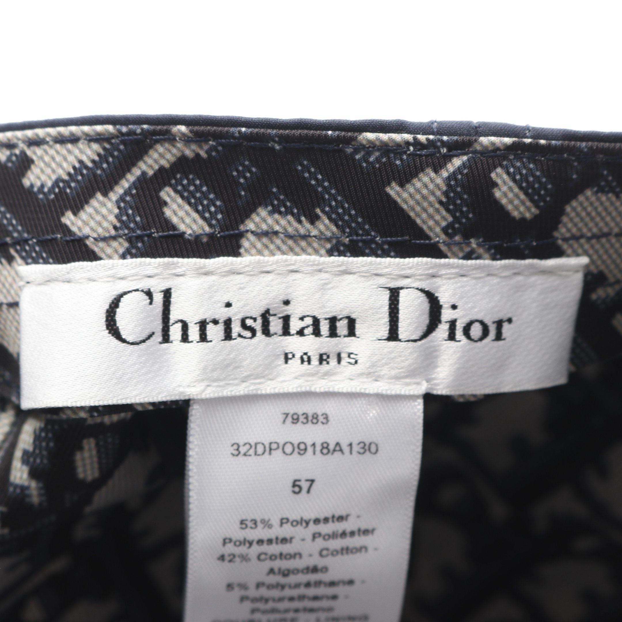 Dior Dior D-Player Oblique Cap Hat Cotton Navy Size ONE SIZE - 4 Thumbnail