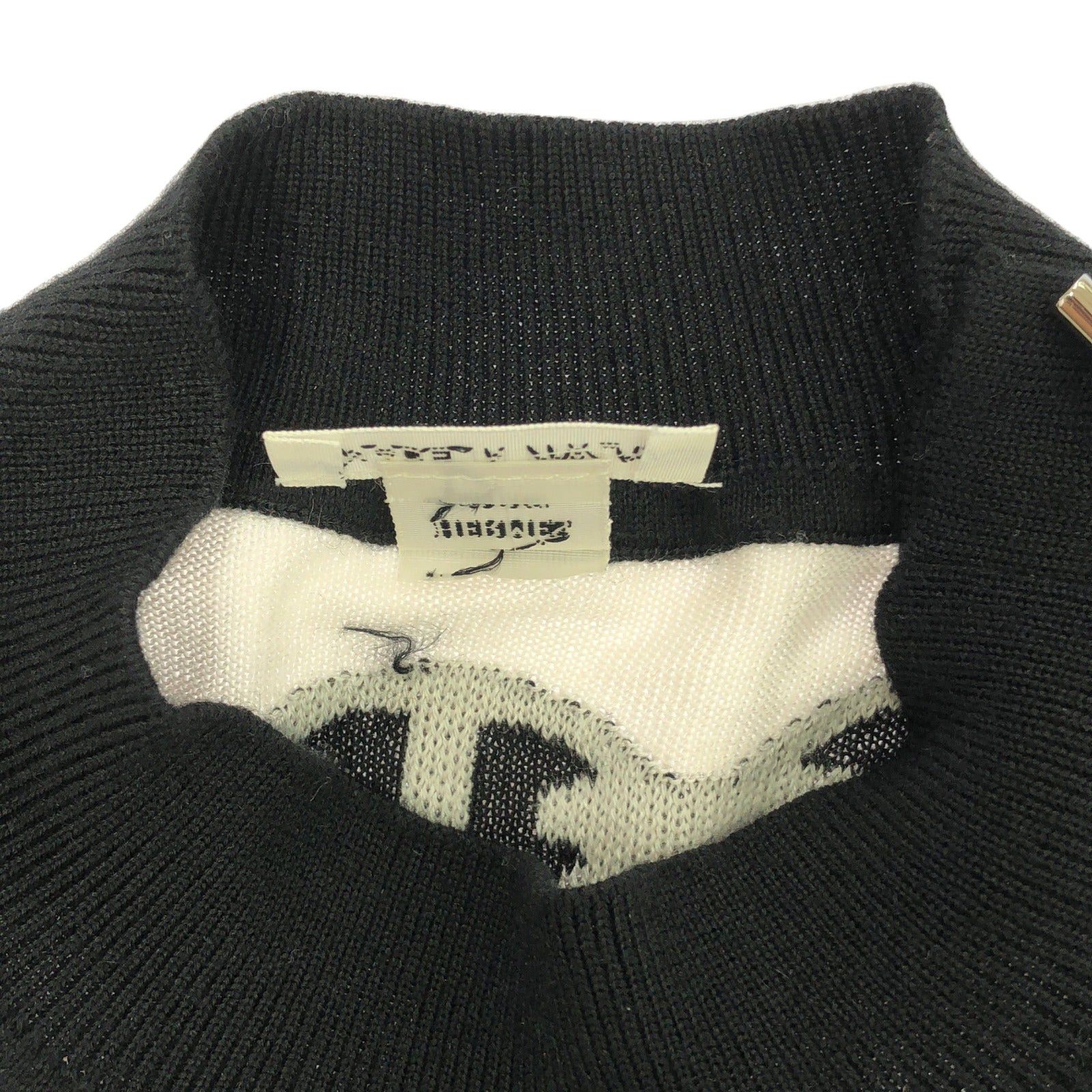 Hermes Hermes Chaîne Knit White Black Cashmere Size ONE SIZE - 10 Thumbnail