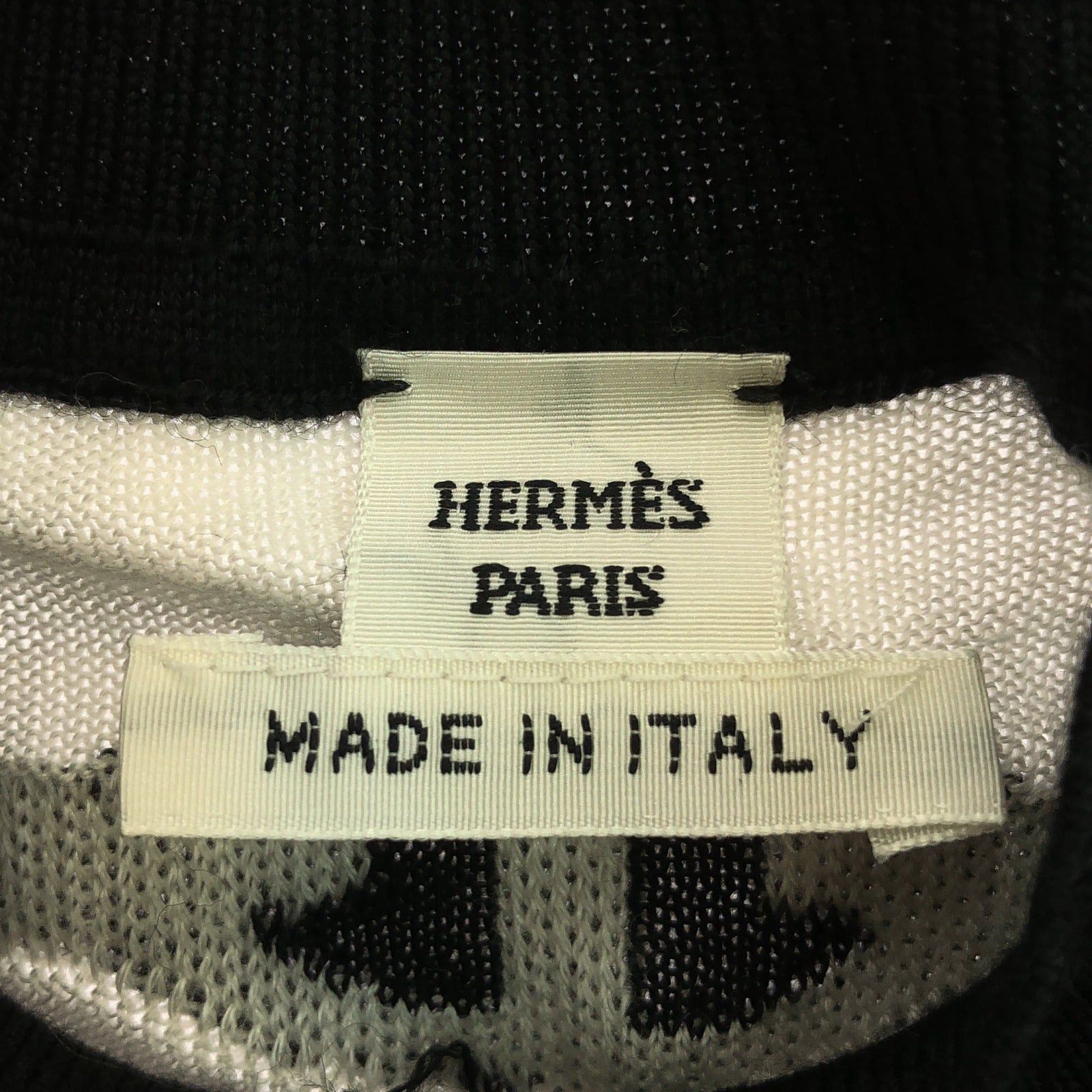 Hermes Hermes Chaîne Knit White Black Cashmere Size ONE SIZE - 5 Thumbnail