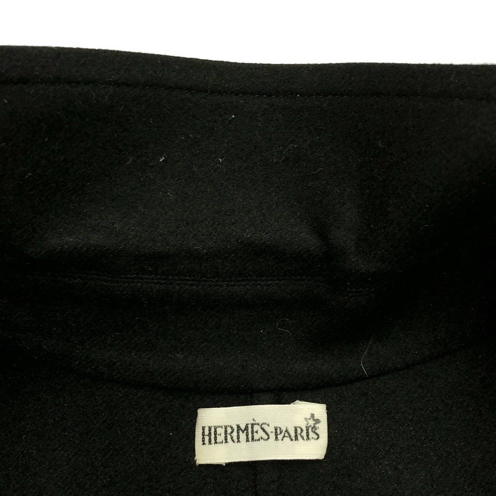 Hermes Hermes Coat Cashmere Black Size ONE SIZE - 10 Thumbnail