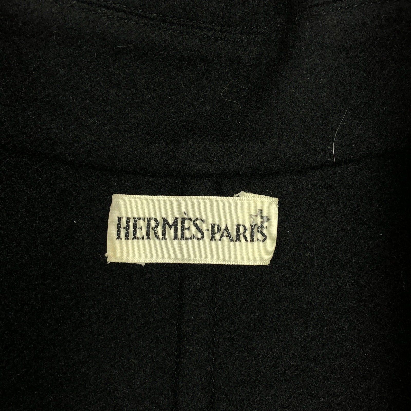 Hermes Hermes Coat Cashmere Black Size ONE SIZE - 5 Thumbnail