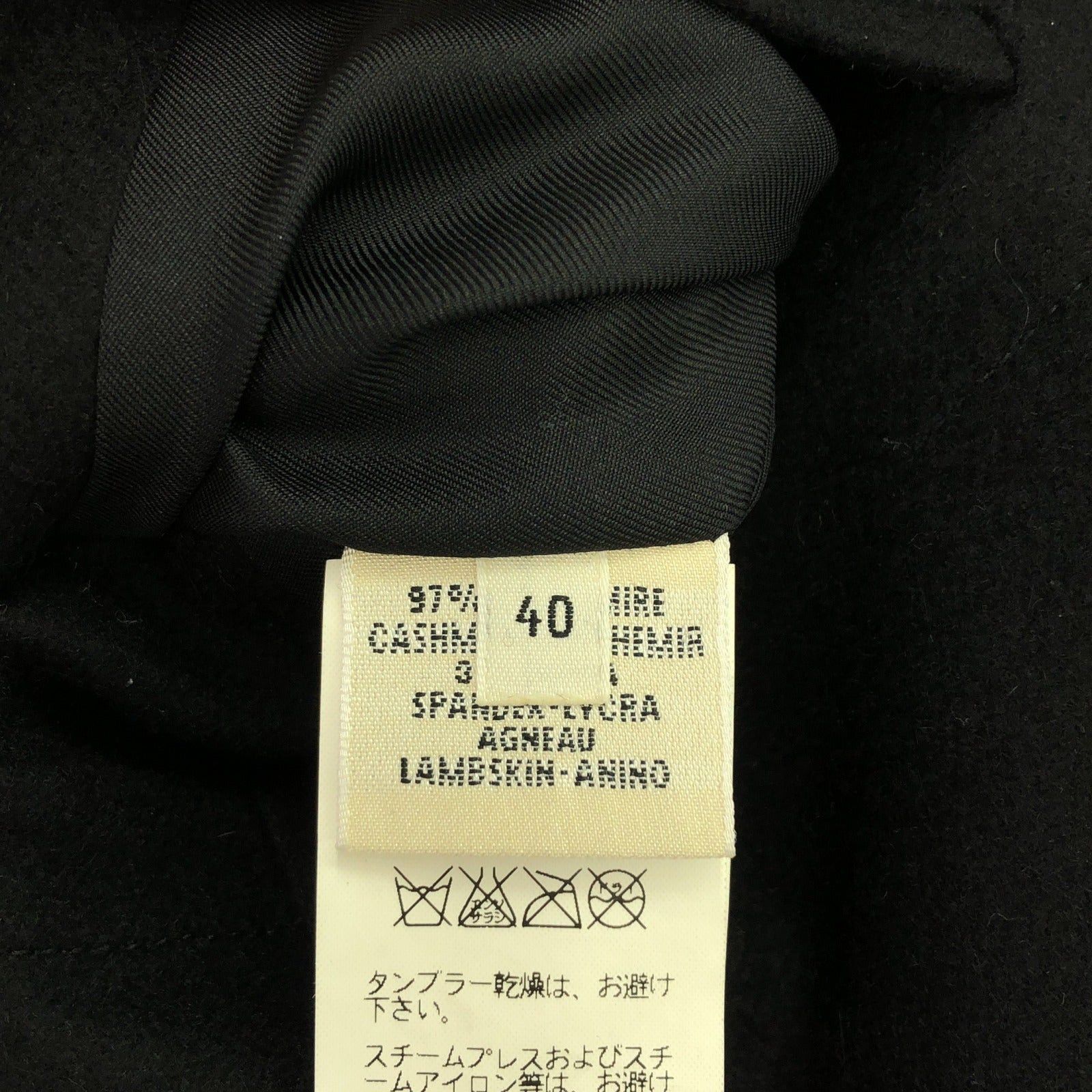 Hermes Hermes Coat Cashmere Black Size ONE SIZE - 6 Thumbnail