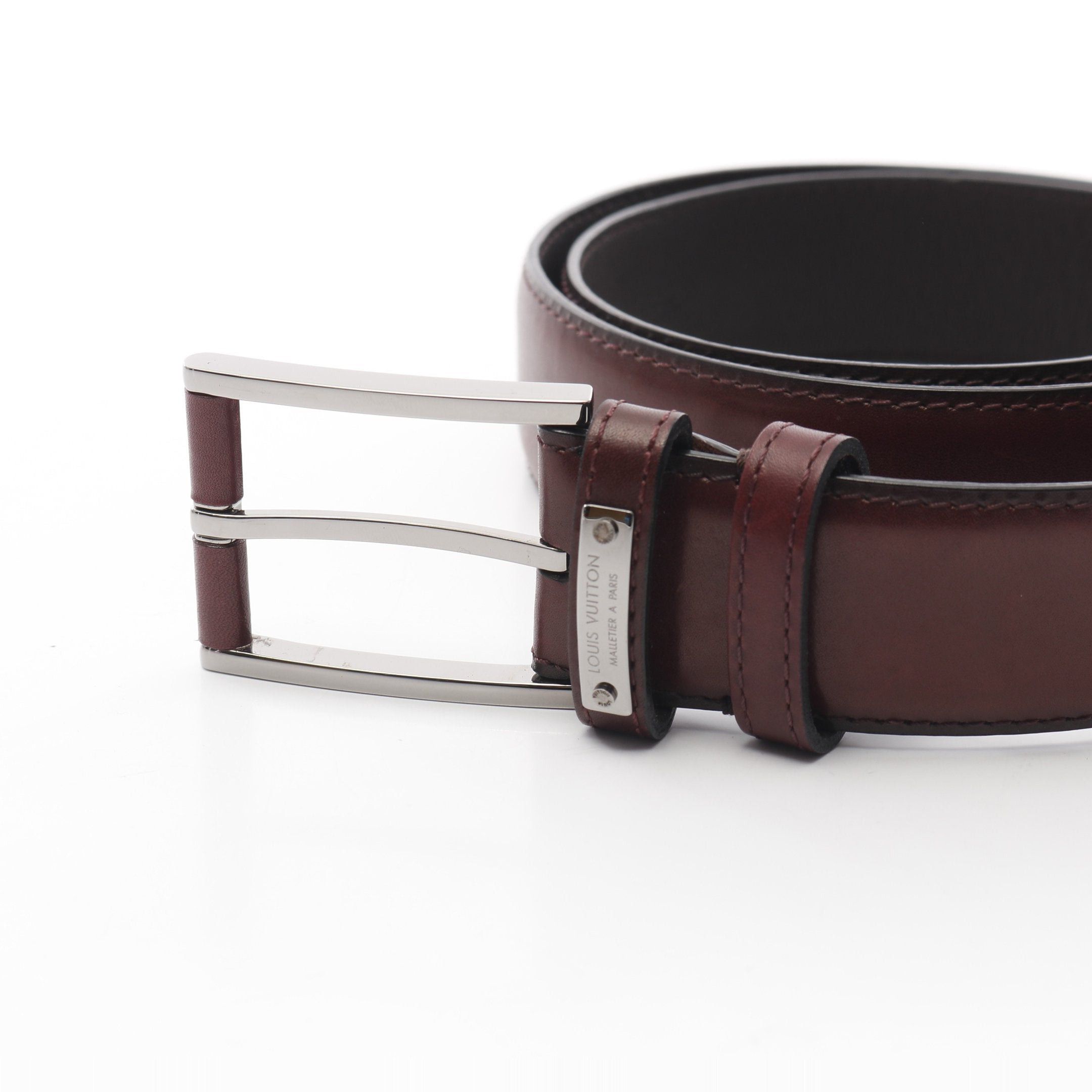 Louis Vuitton Louis Vuitton Ceinture Legend Belt Leather Bordeaux Size ONE SIZE - 2 Thumbnail