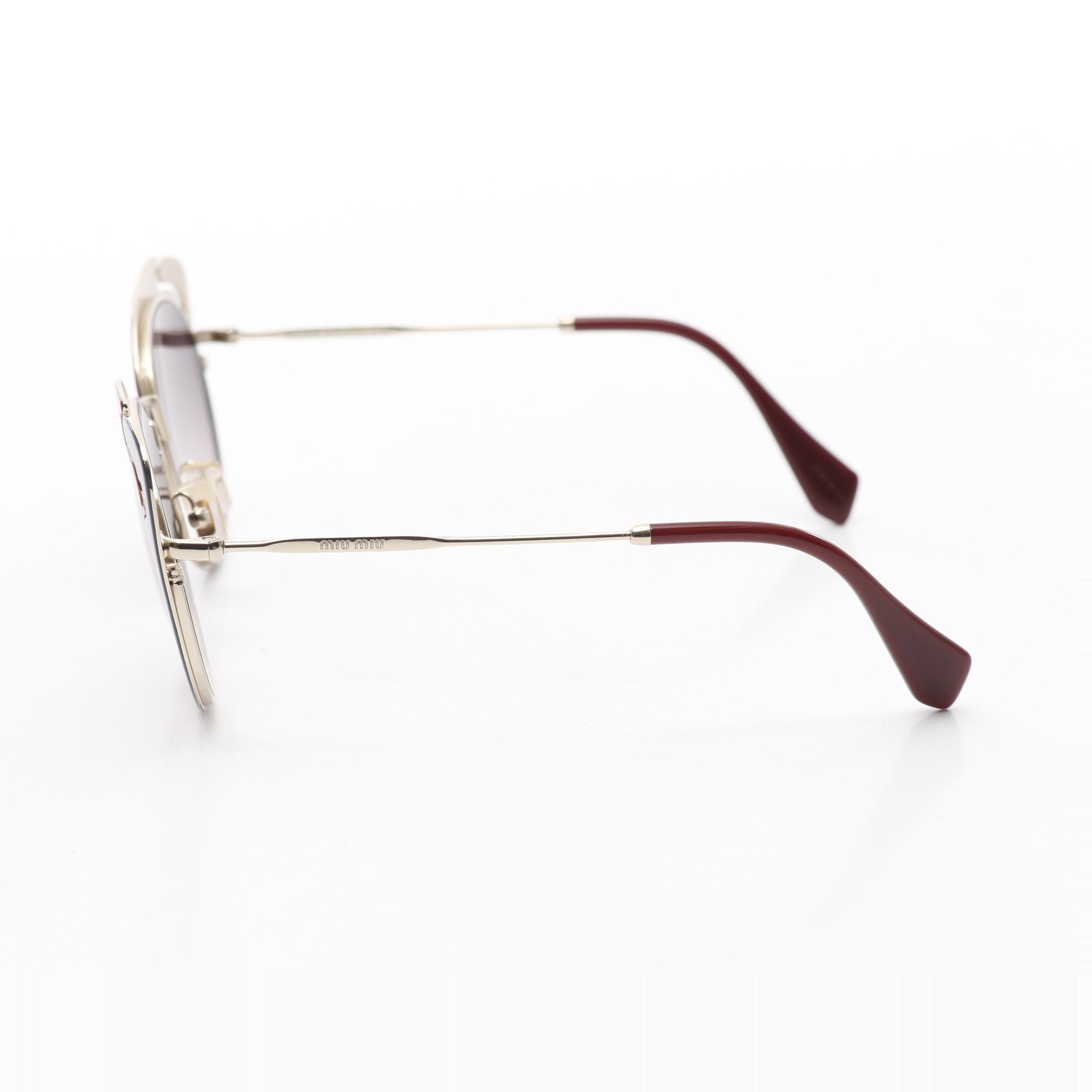 Miu Miu Miu Miu Sunglasses Gp Bordeaux Navy Gold Size ONE SIZE - 3 Thumbnail