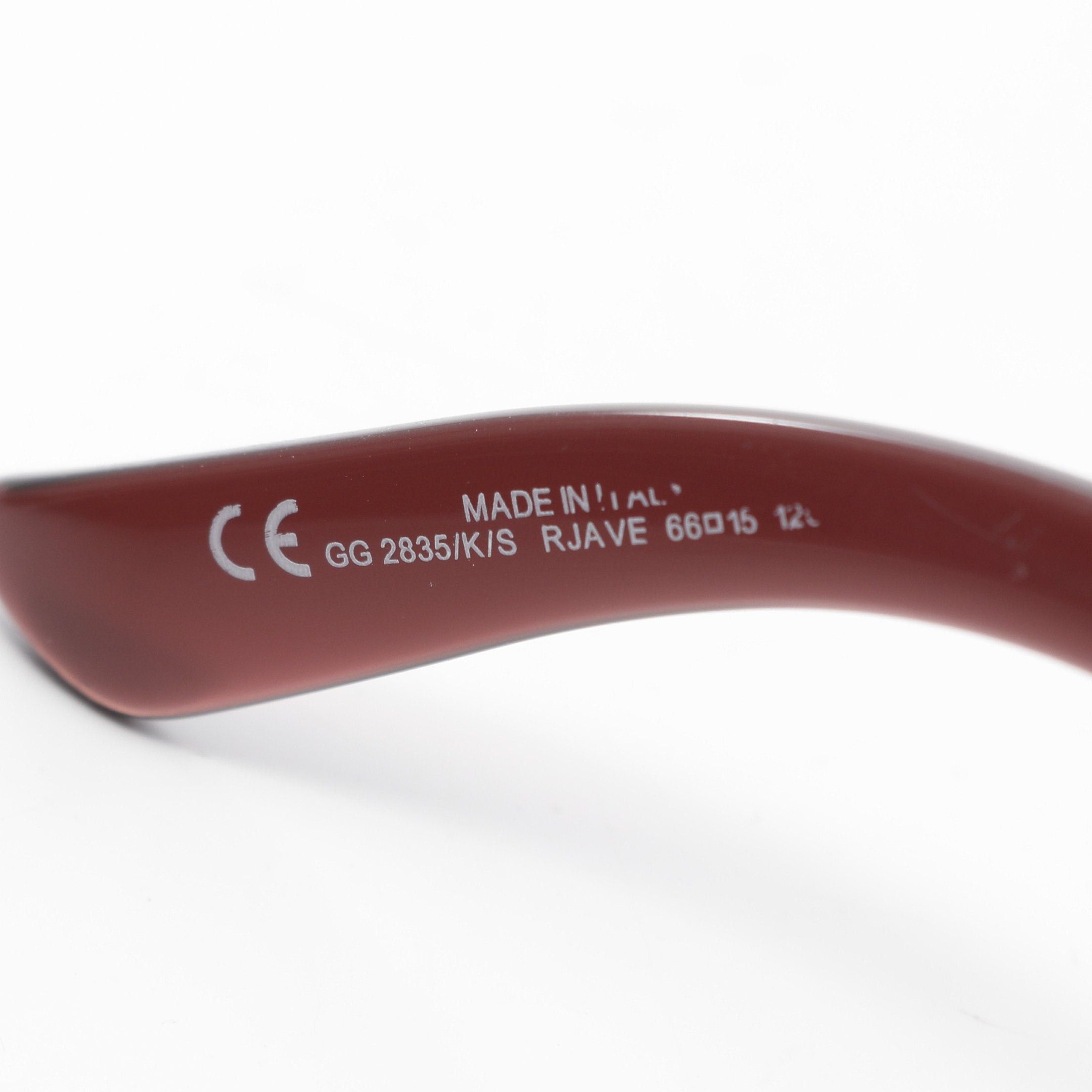 Gucci Gucci Crest Sunglasses Bordeaux Size ONE SIZE - 5 Thumbnail