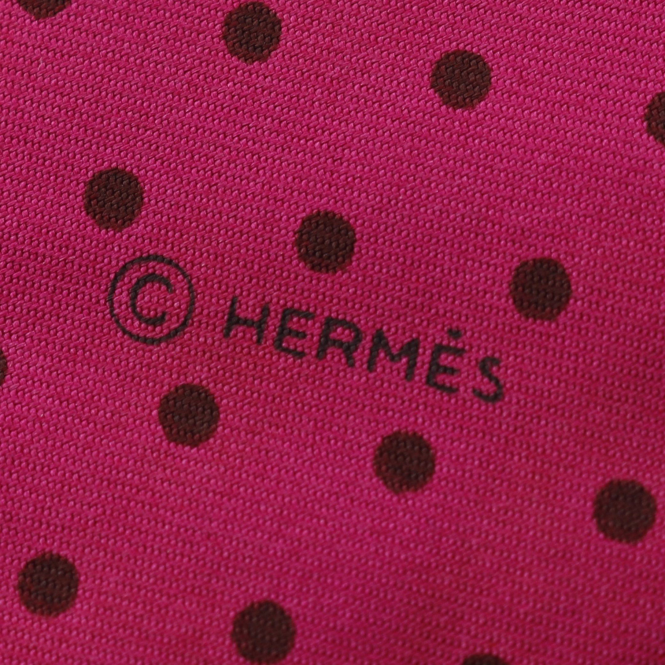 Hermes Hermes Scarf Dot All-Over Pattern Silk Pink Purple Black Gray Double Face Size ONE SIZE - 2 Thumbnail