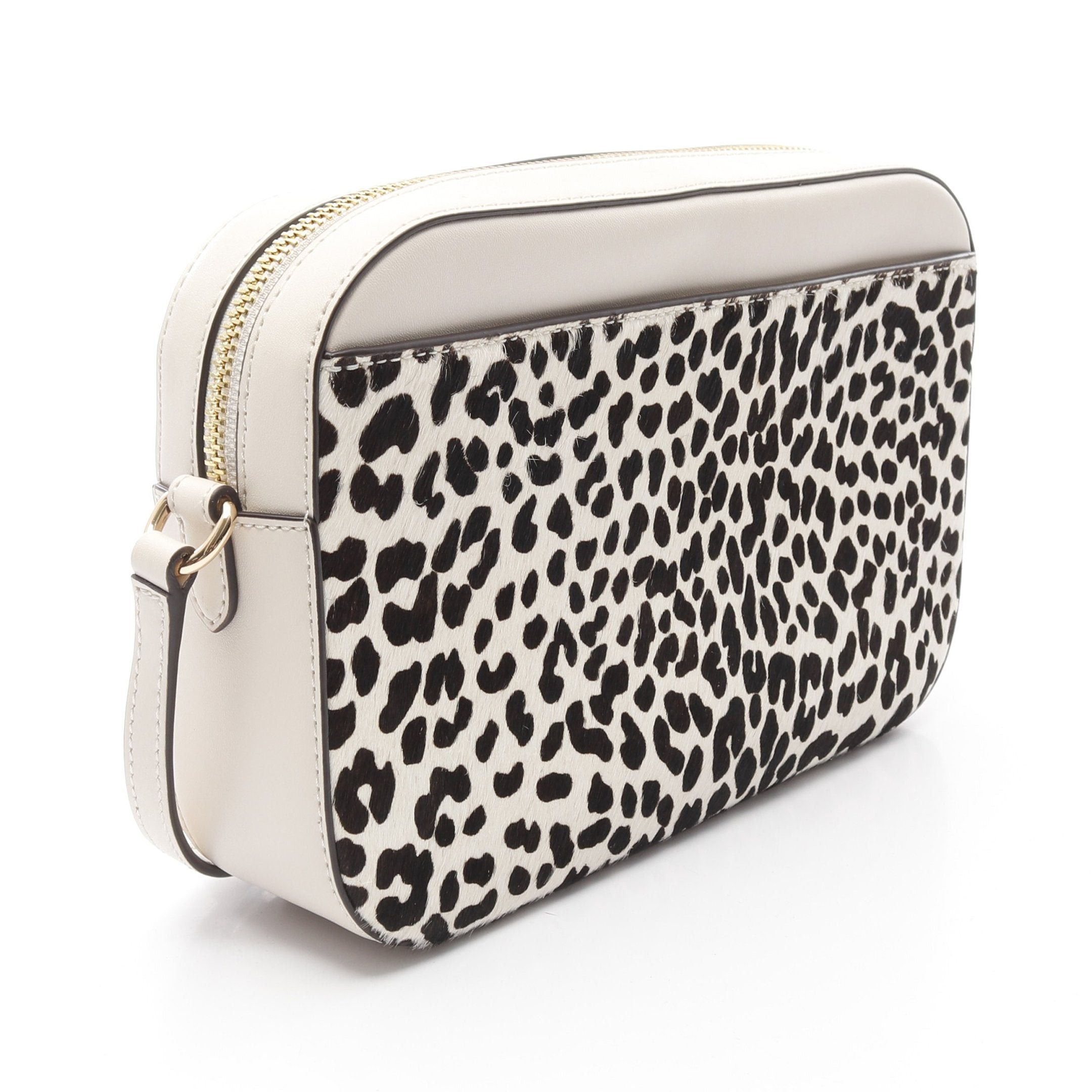 Michael Kors Michael Kors Jet Set Large Crossbody Bag Shoulder Leopard Print Unborn Calf Leather Ivory Black Size ONE SIZE - 2 Thumbnail