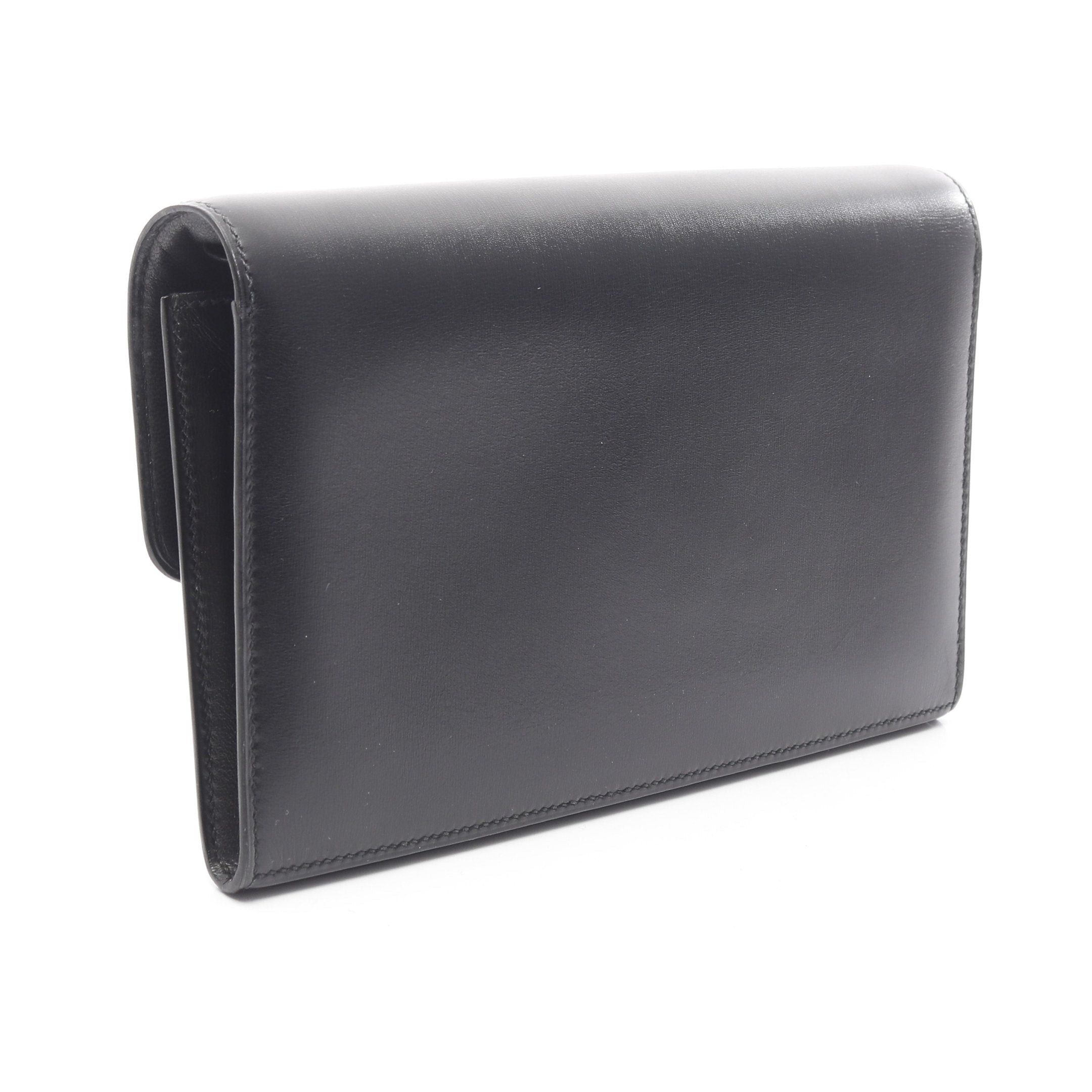 Hermes Hermes Shoulder Wallet Box Calf Black Gold Hardware ○Q Stamp Size ONE SIZE - 2 Thumbnail