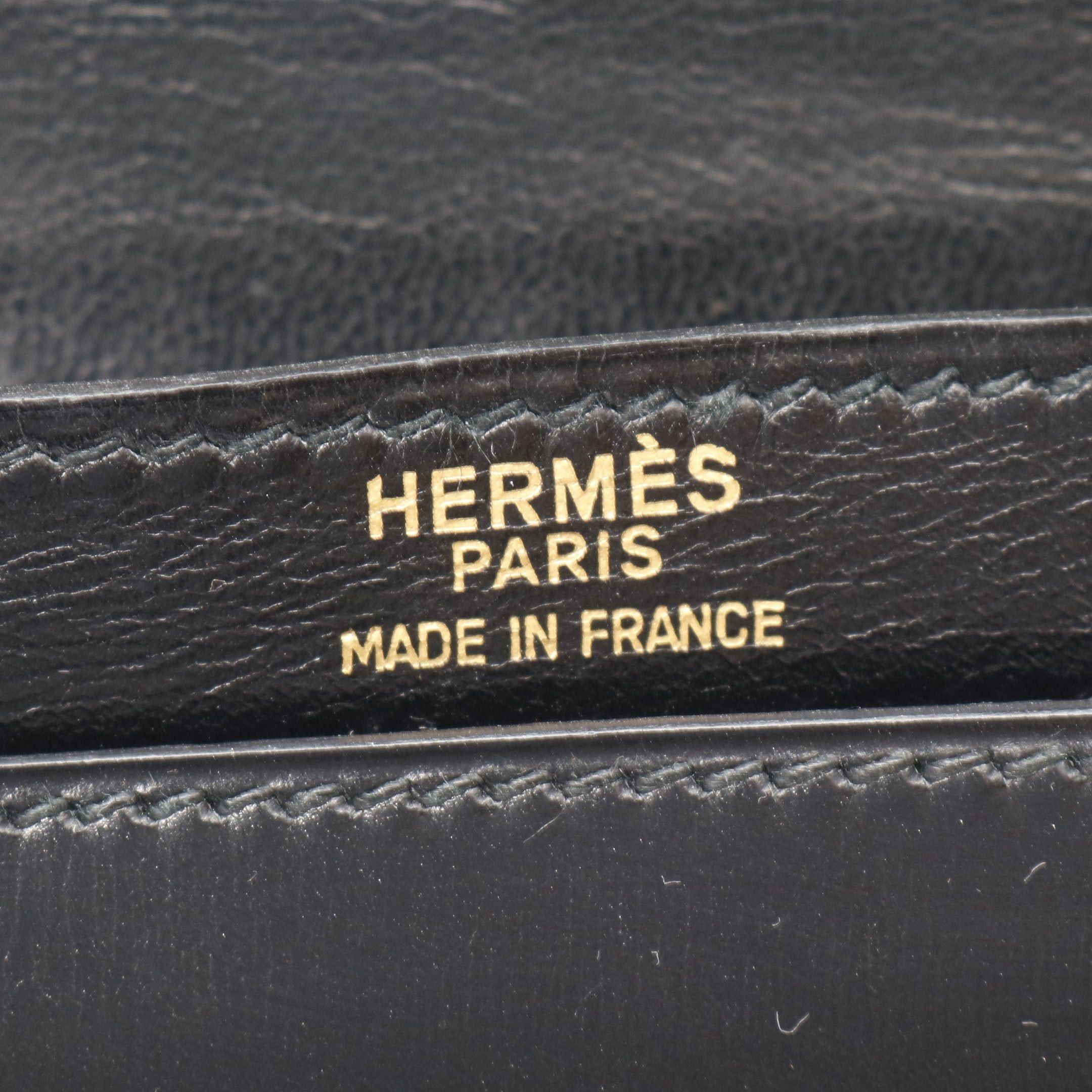 Hermes Hermes Shoulder Wallet Box Calf Black Gold Hardware ○Q Stamp Size ONE SIZE - 4 Thumbnail