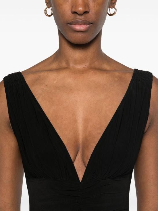 Norma Kamali NORMA KAMALI Women Bodysuit Tops KK424XPLH35 001 Black Size M / US 6-8 / IT 42-44 - 4 Thumbnail