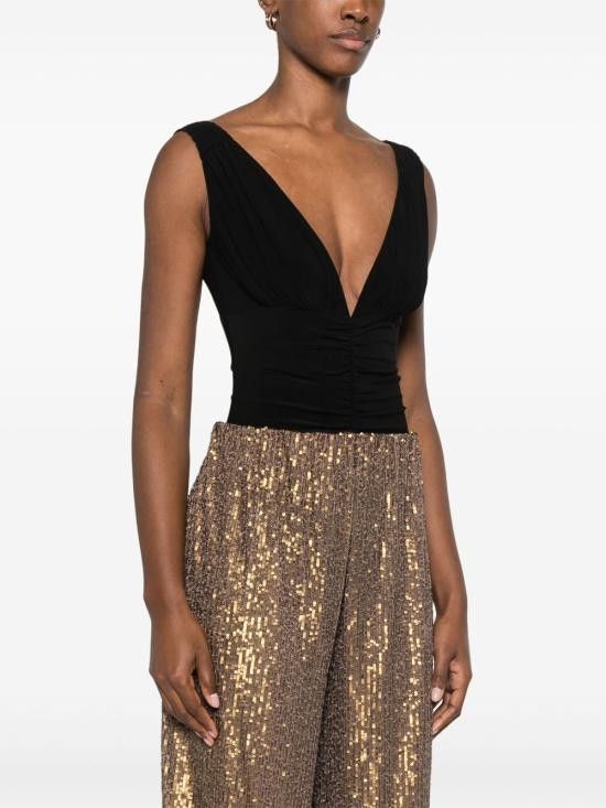Norma Kamali NORMA KAMALI Women Bodysuit Tops KK424XPLH35 001 Black Size XS / US 0-2 / IT 36-38 - 2 Thumbnail