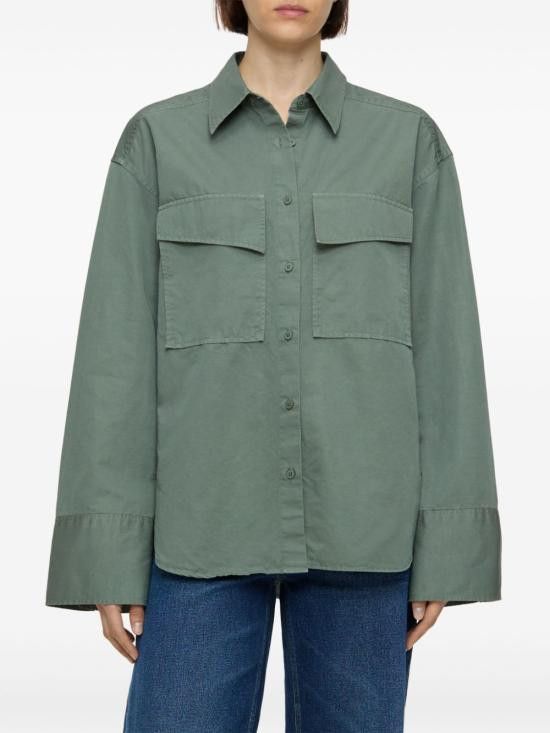 CLOSED CLOSED Women Shirts C94436 26F30601 Green Size S / US 4 / IT 40 - 3 Thumbnail