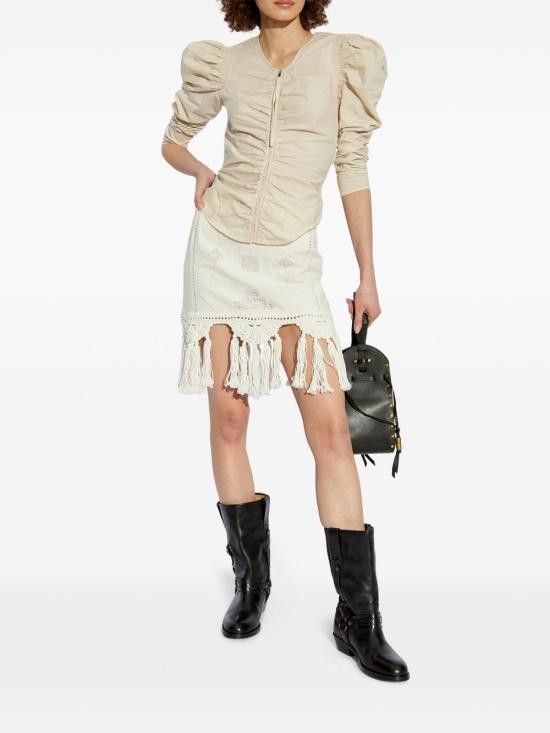 Isabel Marant ISABEL MARANT Women Mid Skirts JU0325FA C1J12I 20WH White Size 27" / US 4 / IT 40 - 4 Thumbnail