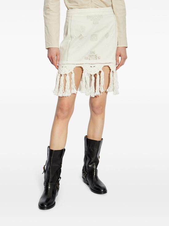 Isabel Marant ISABEL MARANT Women Mid Skirts JU0325FA C1J12I 20WH White Size 27" / US 4 / IT 40 - 5 Thumbnail