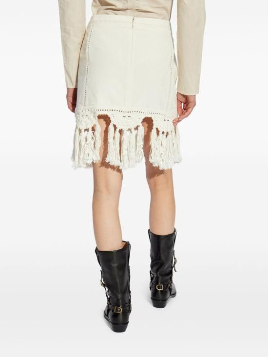 Isabel Marant ISABEL MARANT Women Mid Skirts JU0325FA C1J12I 20WH White Size 27" / US 4 / IT 40 - 2 Thumbnail