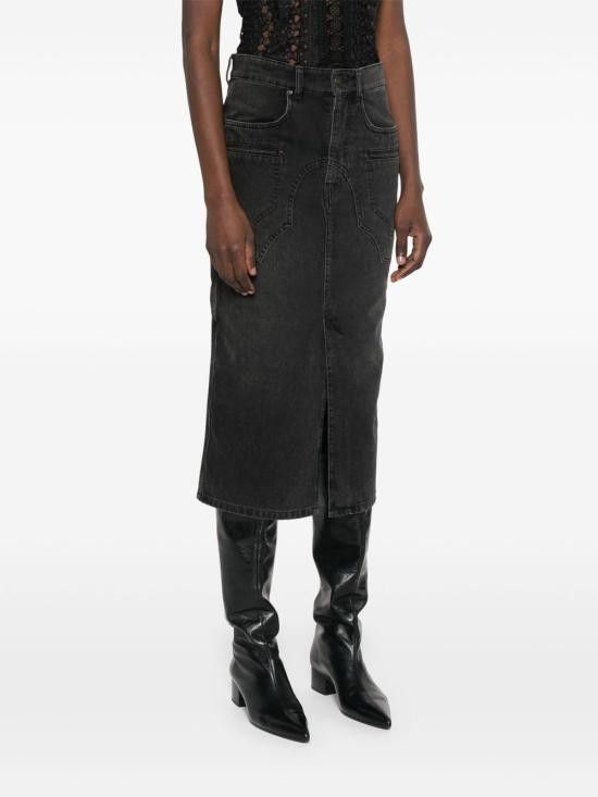 Isabel Marant ISABEL MARANT Women Mid Skirts JU0329FA C1H01I 02FK Black Size 25" / US 0 / IT 36 - 5 Thumbnail