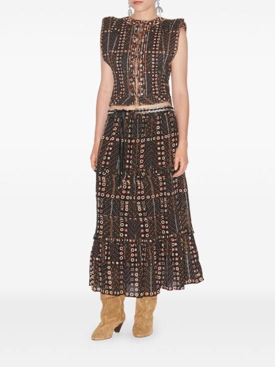Isabel Marant Etoile ISABEL MARANT ETOILE Women Mid Skirts JU0239FA C1J19E 02FK Black Size 25" / US 0 / IT 36 - 5 Thumbnail