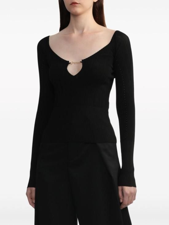 Jacquemus JACQUEMUS Women Sweater 241KN357 2358990 Black Size S / US 4 / IT 40 - 6 Thumbnail