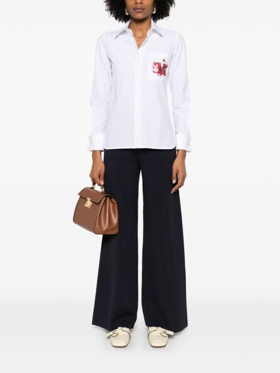 Max Mara MAX MARA Women Shirts 11111011600 001 White Size S / US 4 / IT 40 - 3 Thumbnail