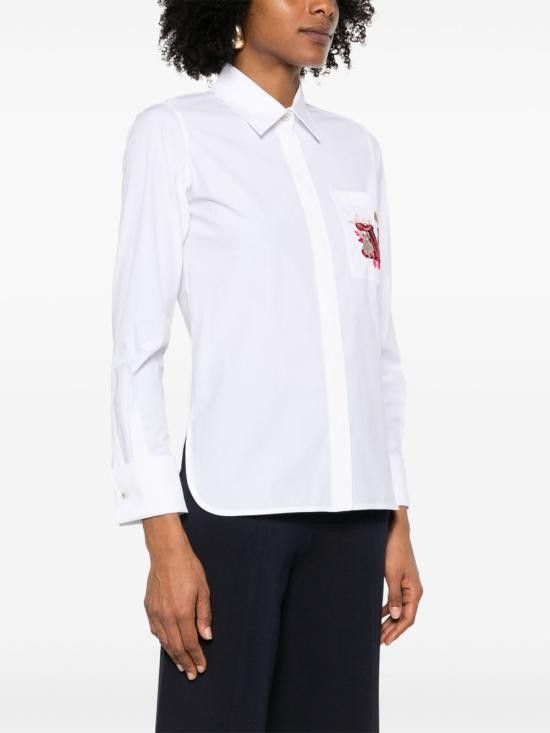 Max Mara MAX MARA Women Shirts 11111011600 001 White Size S / US 4 / IT 40 - 2 Thumbnail