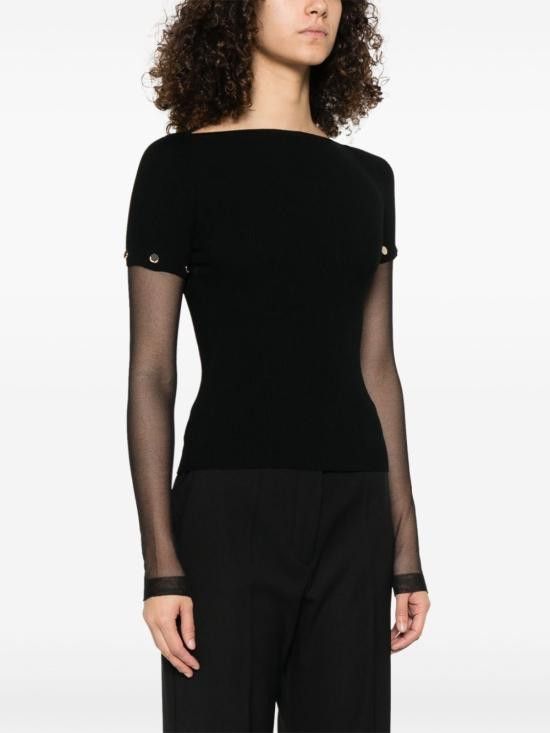Sportmax SPORTMAX Women Sweater 12361111600 004 Black Size S / US 4 / IT 40 - 2 Thumbnail