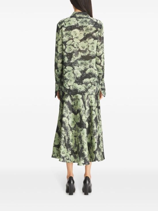 Tory Burch TORY BURCH Women Shirts 163648 300 Green Size S / US 4 / IT 40 - 3 Thumbnail