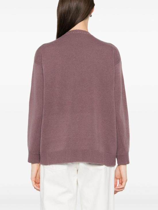 Max Mara MAX MARA Women Sweater 11361191600 036 Purple Size S / US 4 / IT 40 - 2 Thumbnail