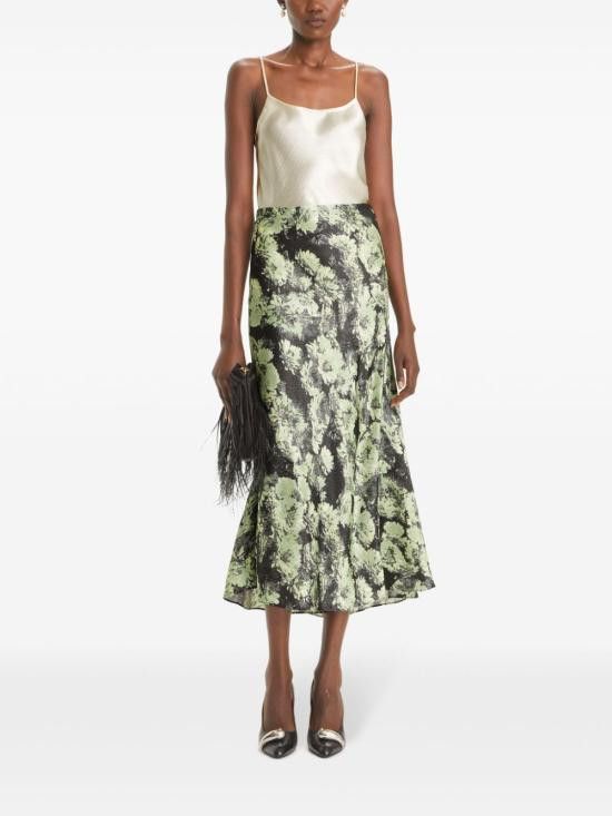 Tory Burch TORY BURCH Women Mid Skirts 165457 300 Green Size 28" / US 6 / IT 42 - 2 Thumbnail